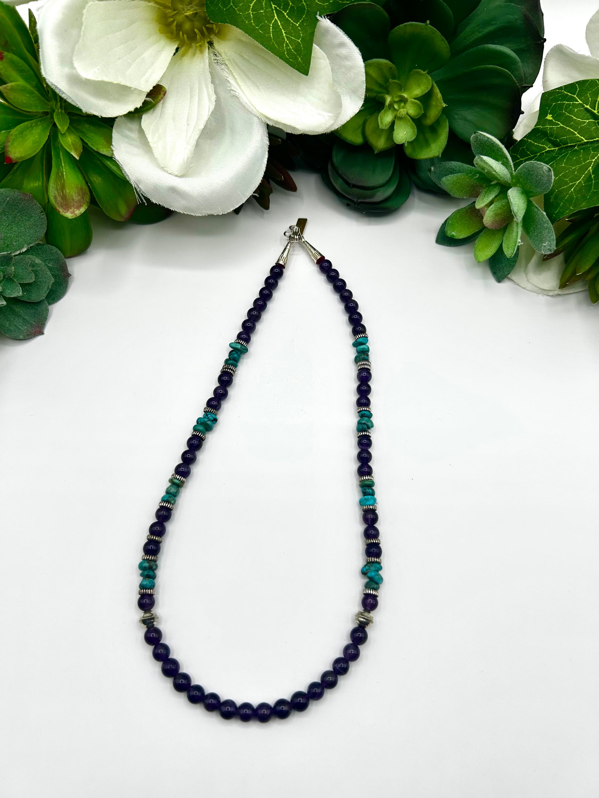 T & R Singer Multi Stone Necklace