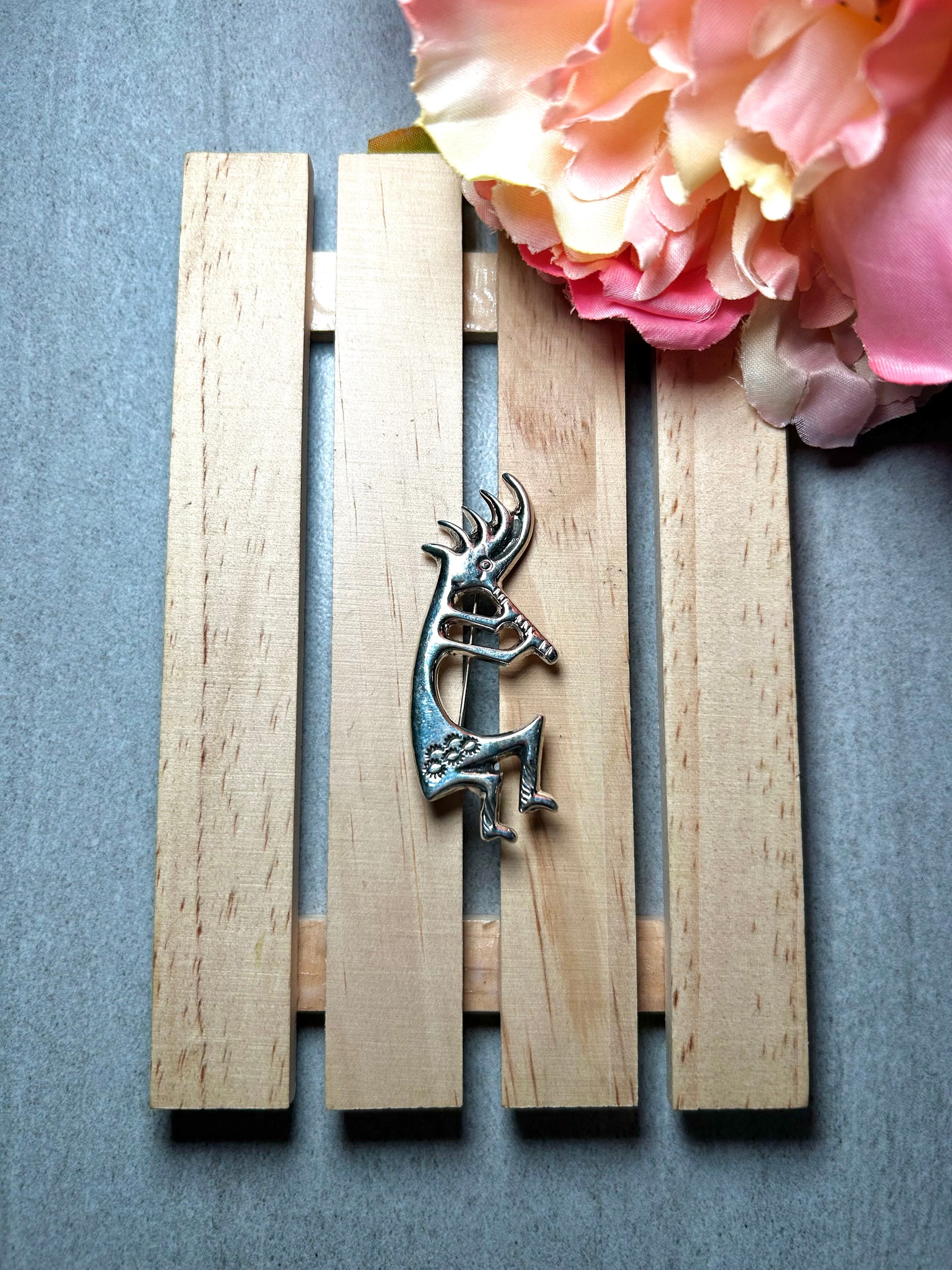 Navajo Made Sterling Silver Pin