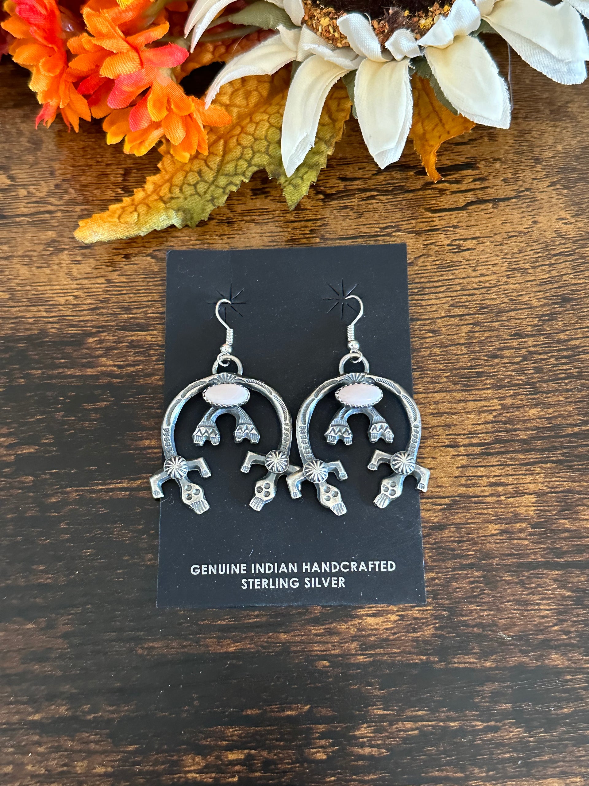 Kindale Billah Pink Conch & Sterling Silver Dangle Earrings