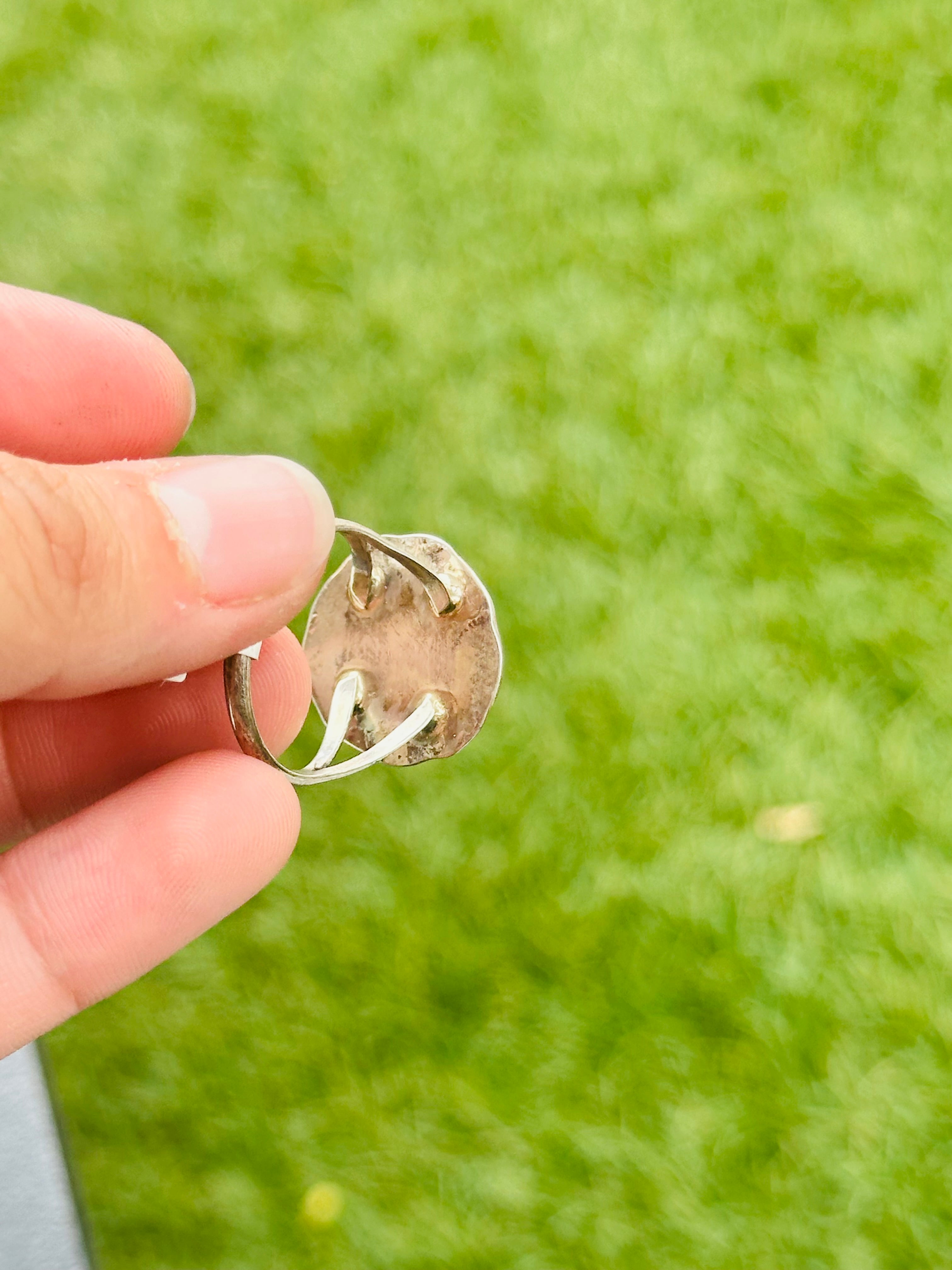 Navajo Made Kingman Turquoise & Sterling Silver Ring