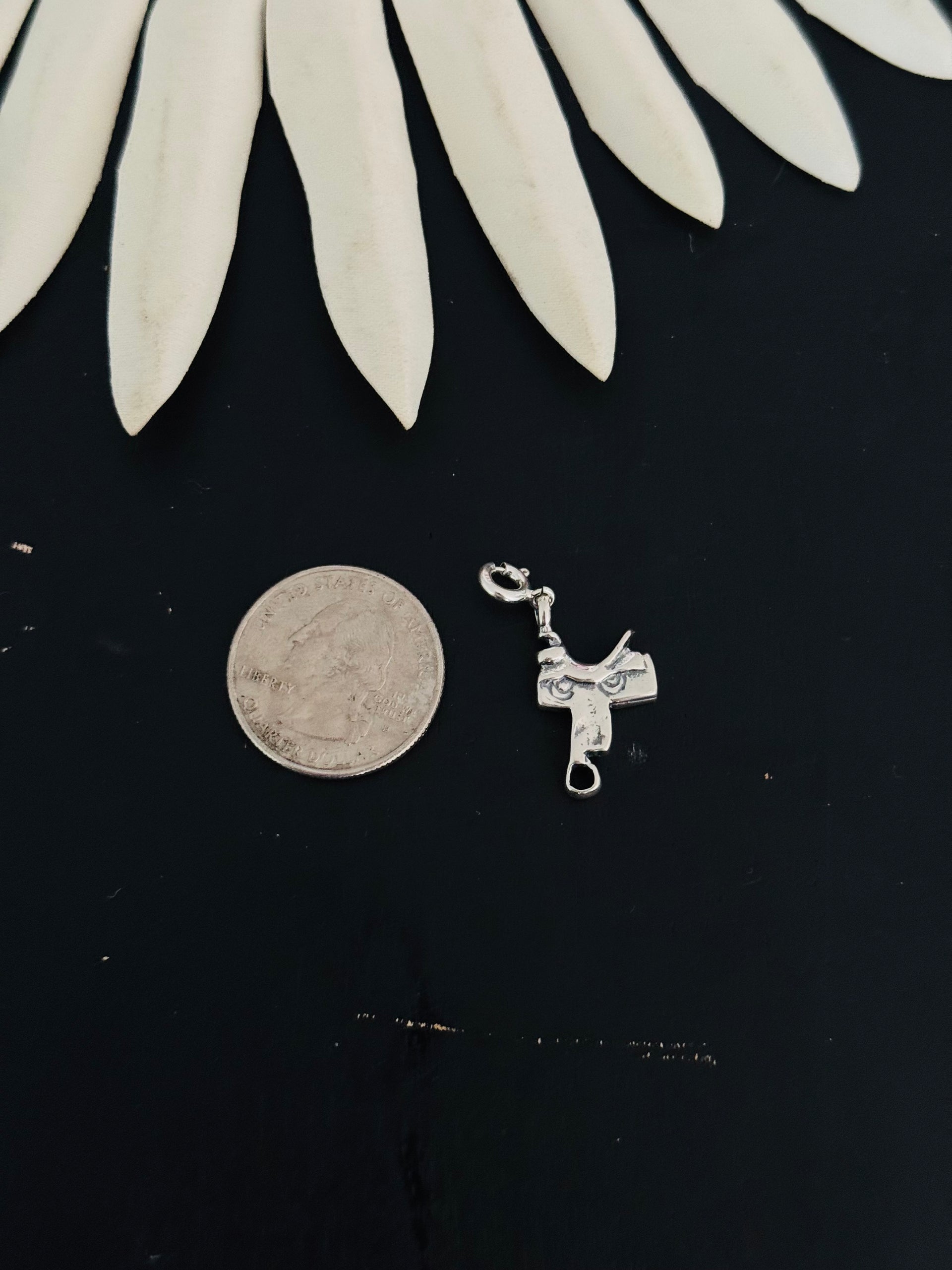 Navajo Made Sterling Silver Saddle Cast Charms