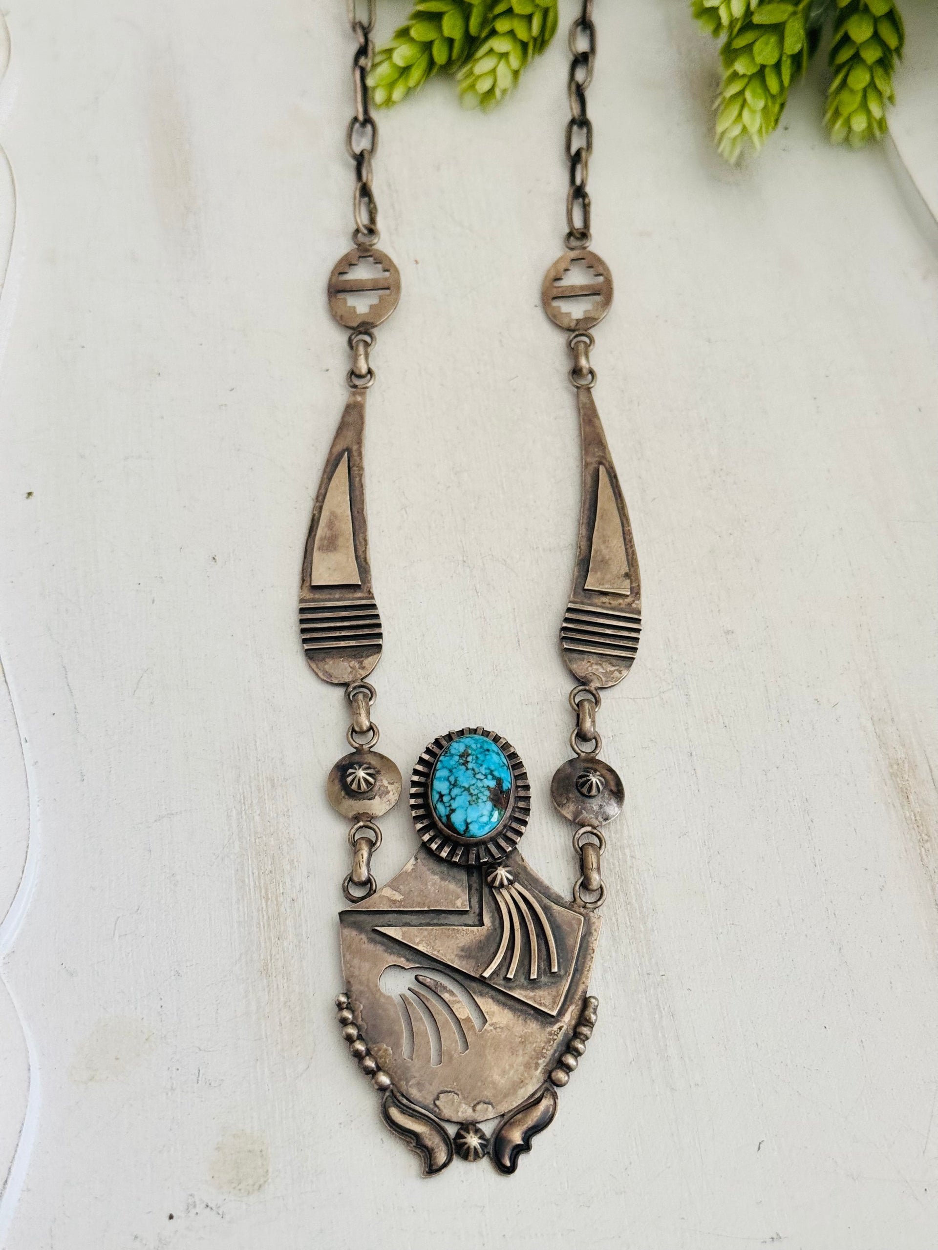 Paul Livingston Kingman Turquoise & Sterling Silver Necklace