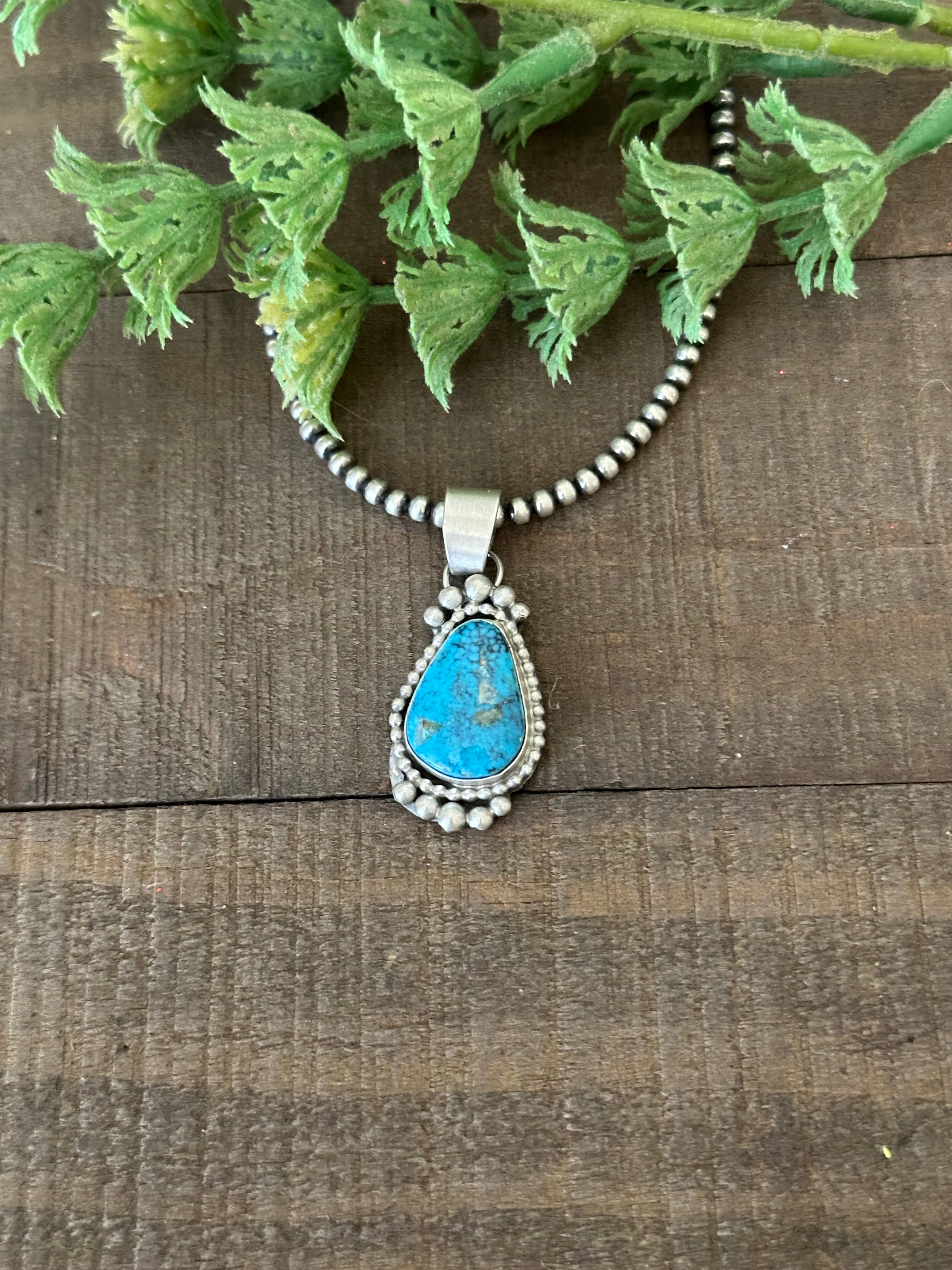 Alice Thompson Kingman Turquoise & Sterling Silver Pendant