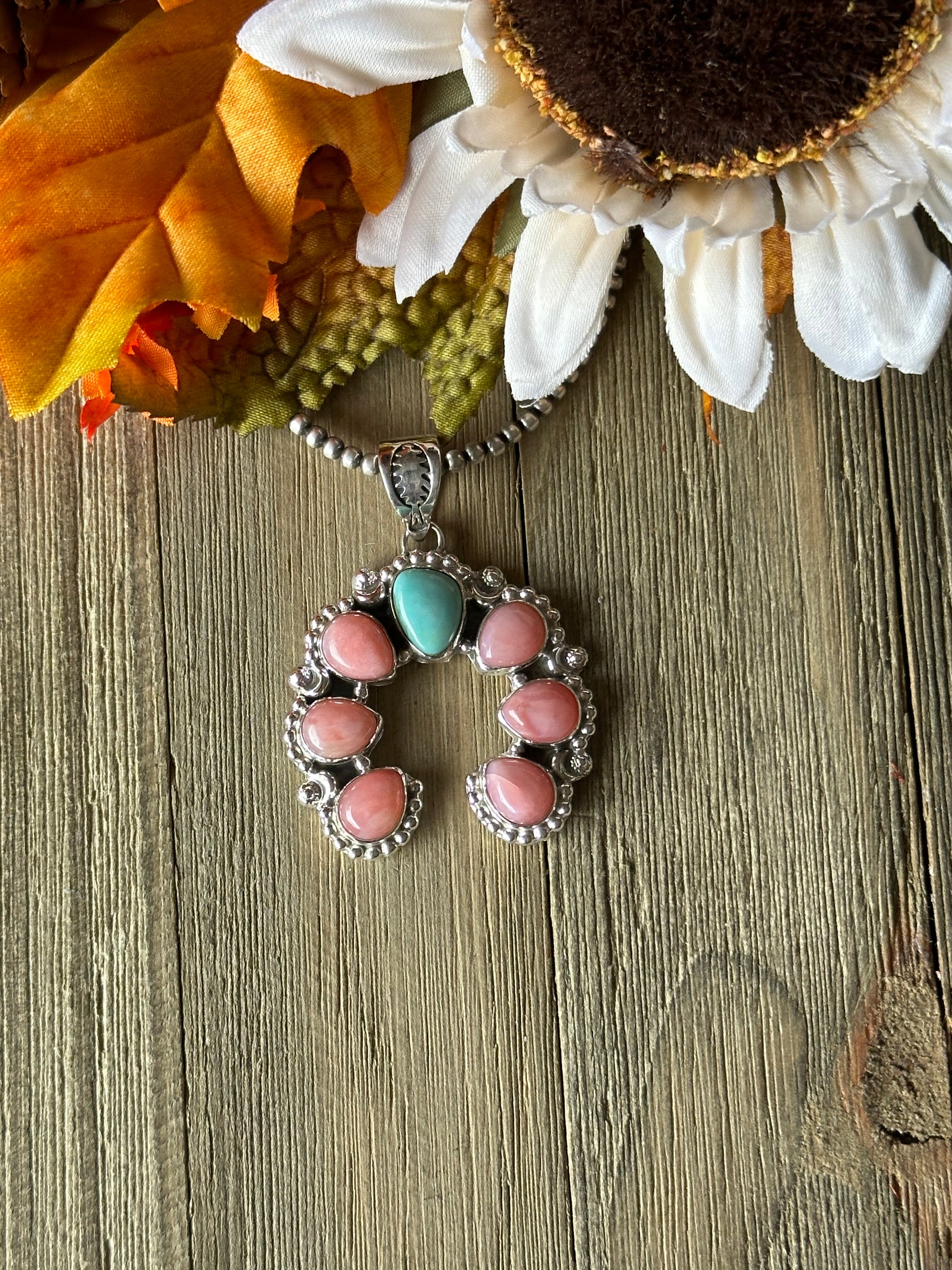 Southwest Handmade Multi Stone & Sterling Silver Naja Pendant