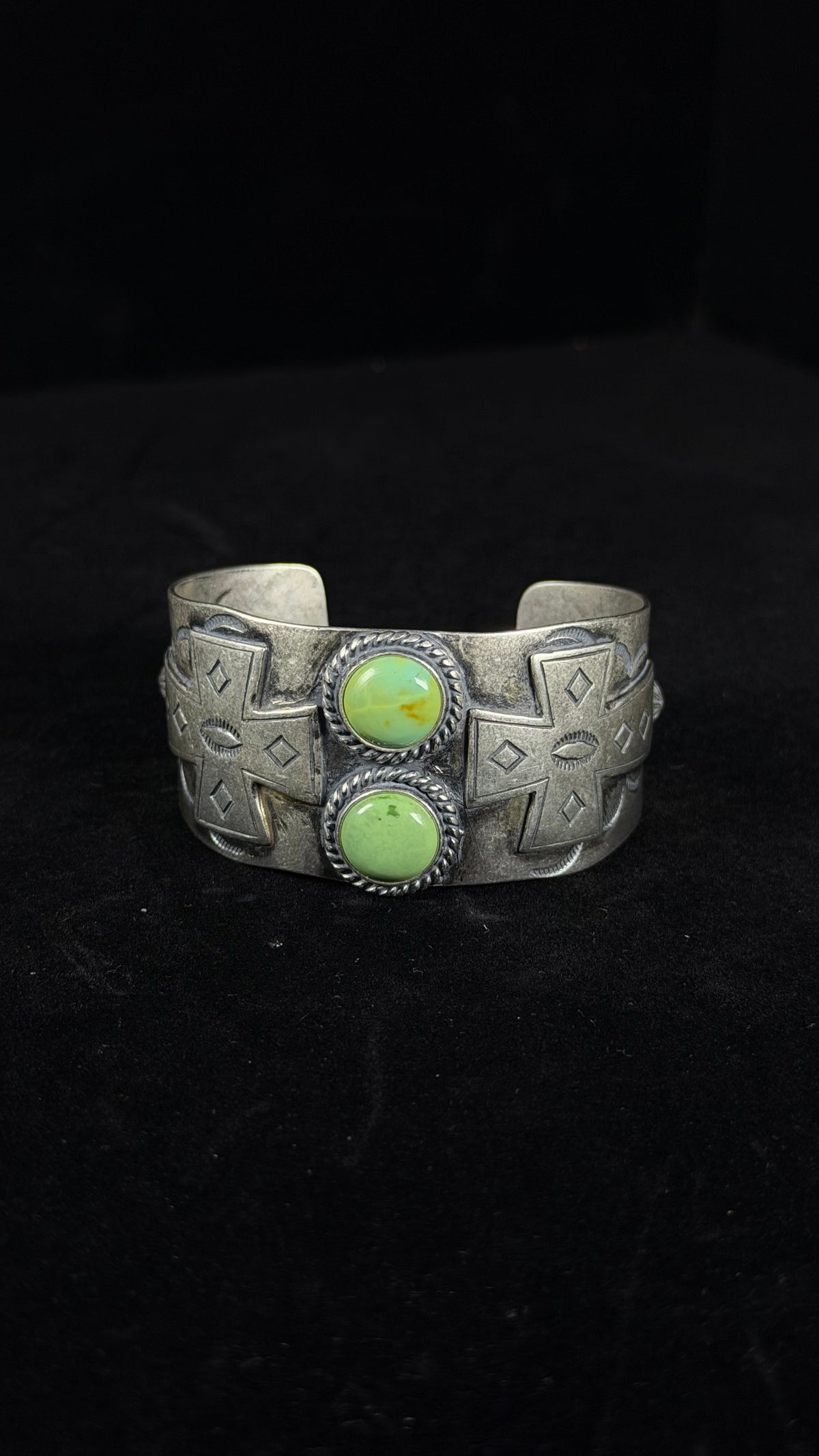 Larry Kaye Kingman Turquoise & Sterling Silver Cuff Bracelet