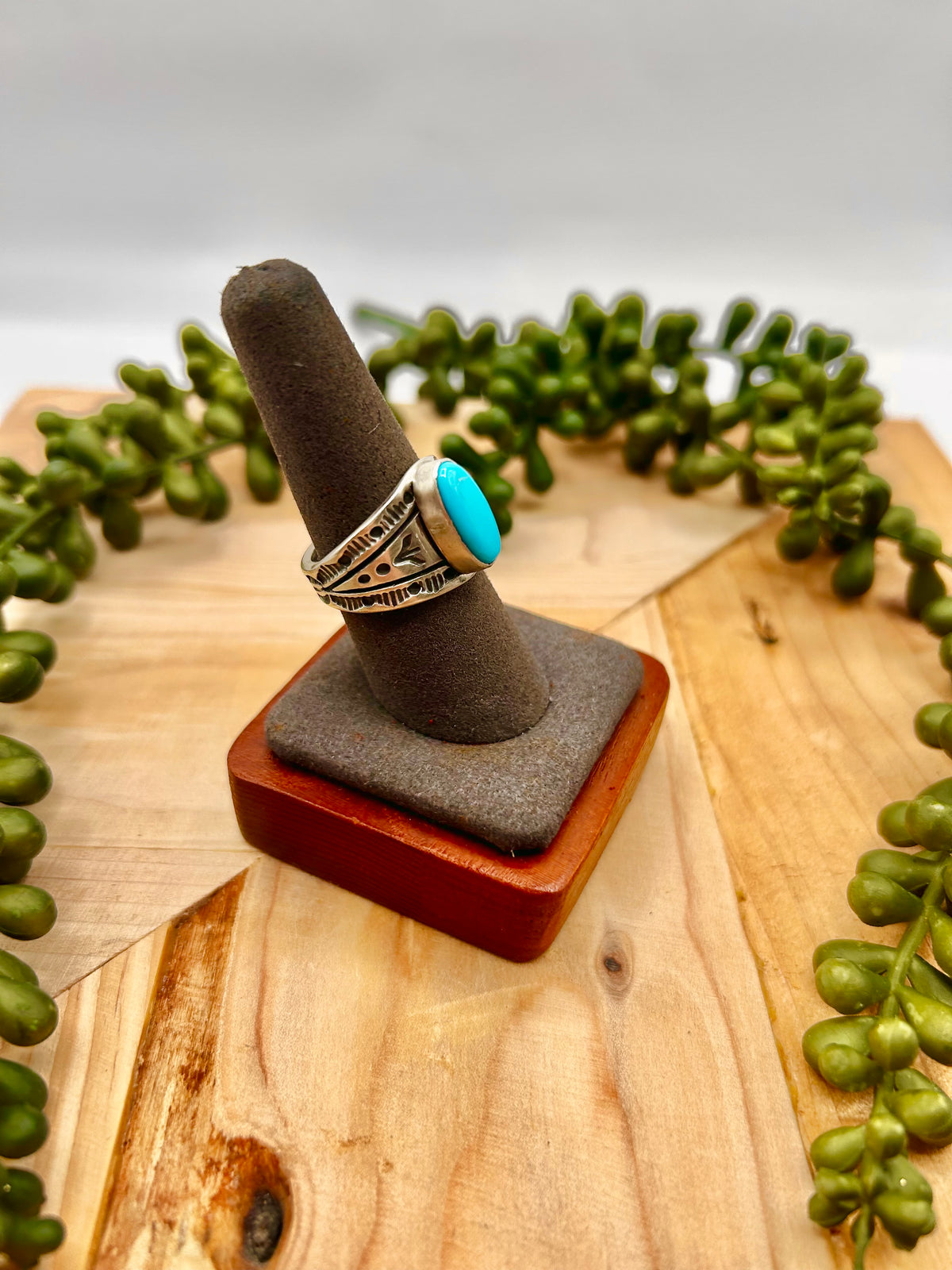 Francis Yazzie Sleeping Beauty Turquoise & Sterling Silver Ring