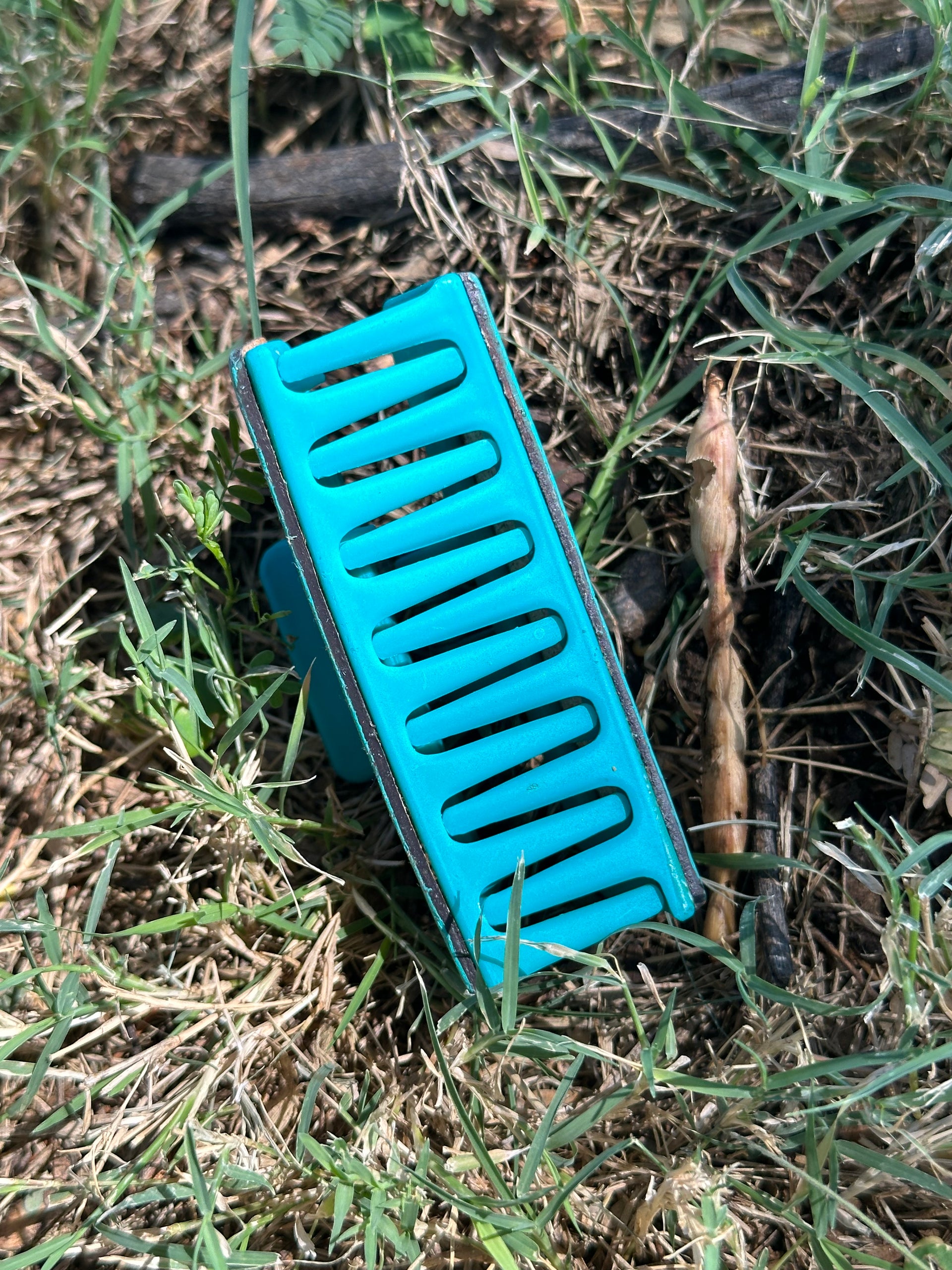 Genuine Tooled Leather Hair Clip