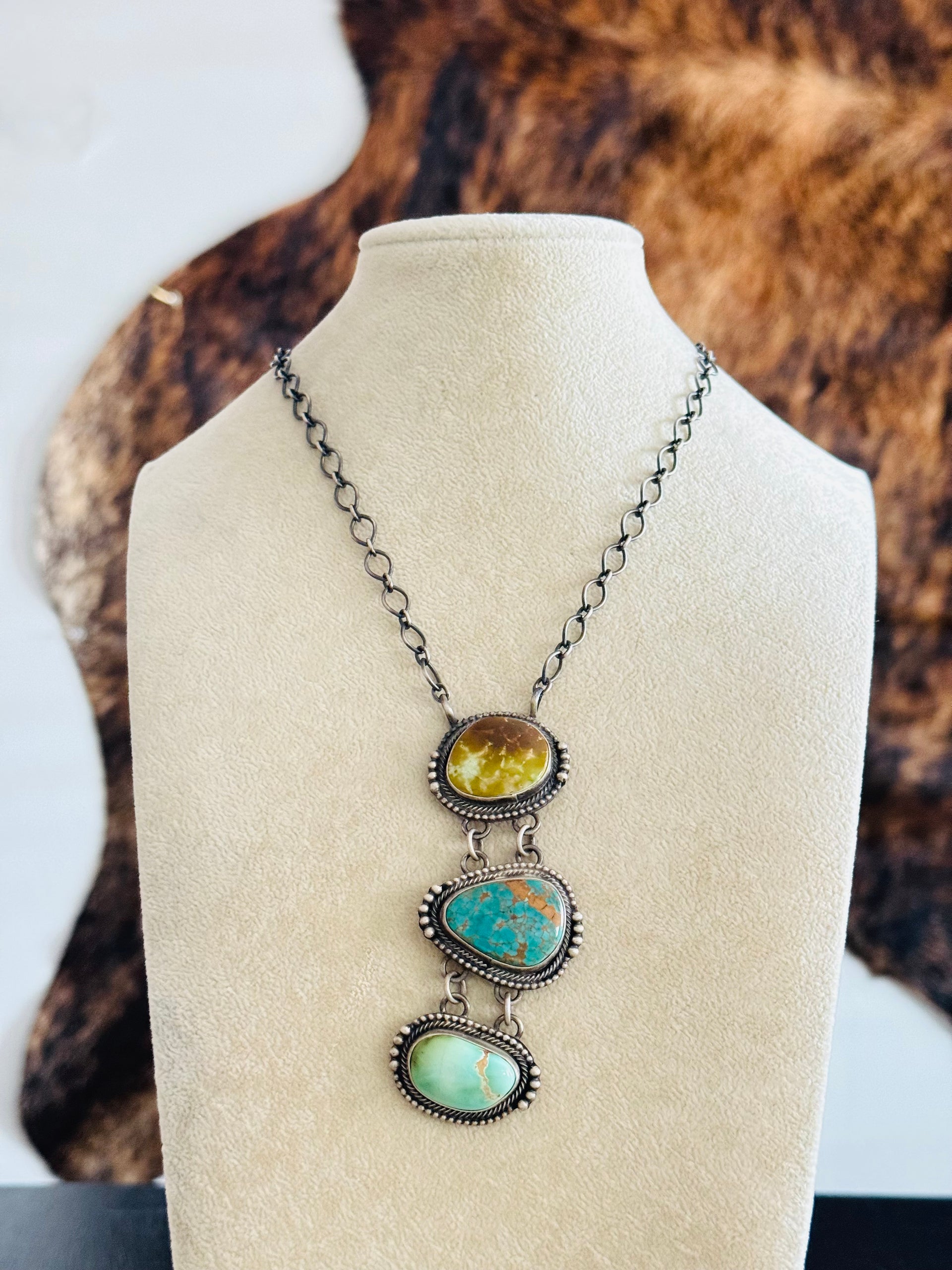 Sheila Becenti Royston Turquoise & Sterling Silver Necklace