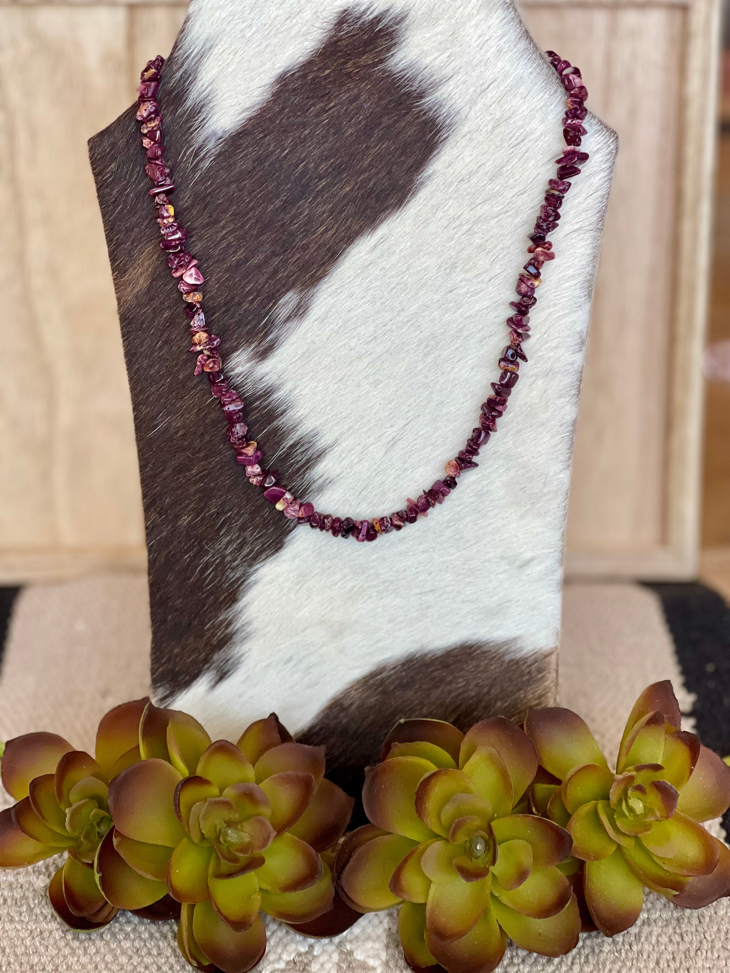 Southwest Handmade Purple Spiny Beaded Necklace