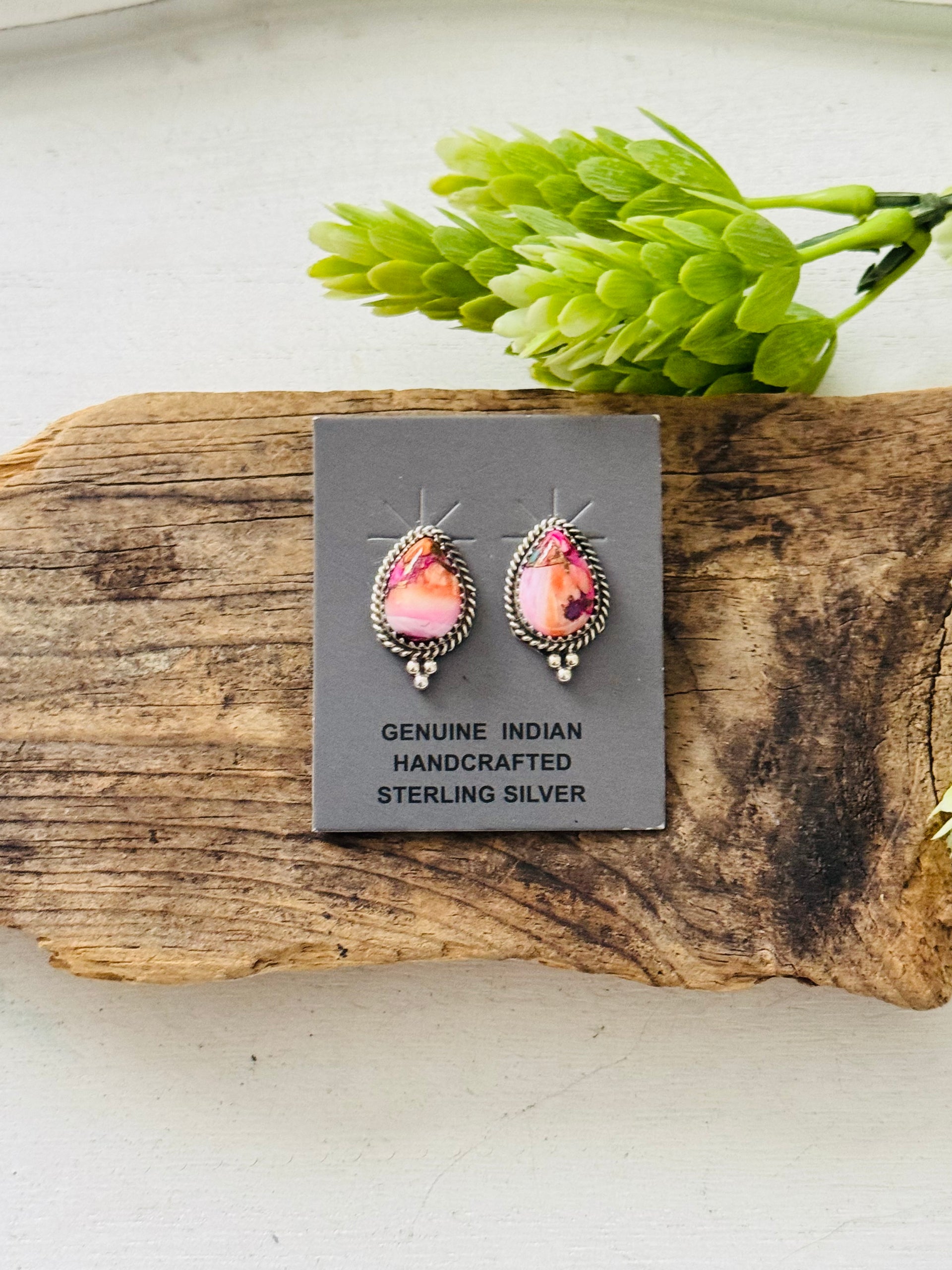 Trish Largo Mohave Turquoise & Sterling Silver Post Earrings