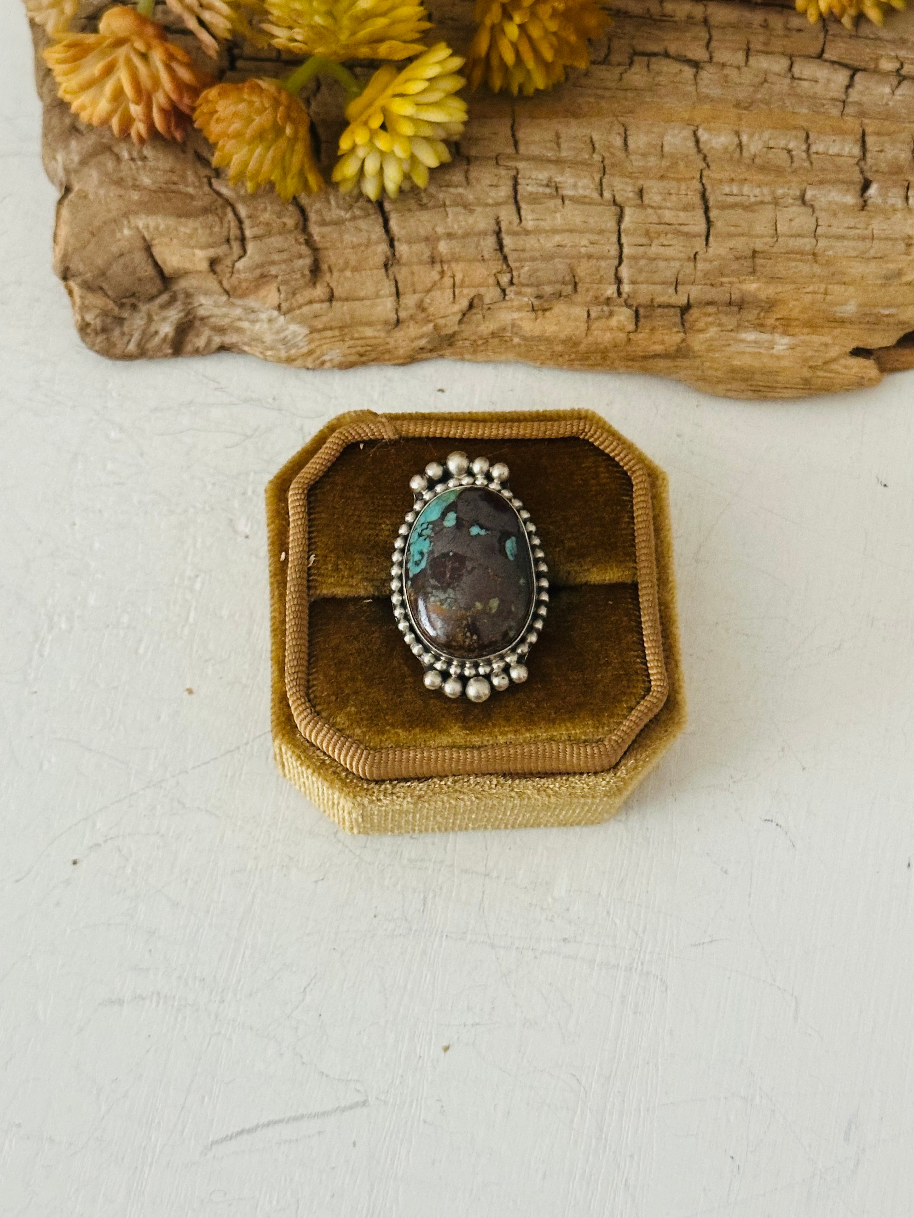 Navajo Made Turquoise & Sterling Silver Ring