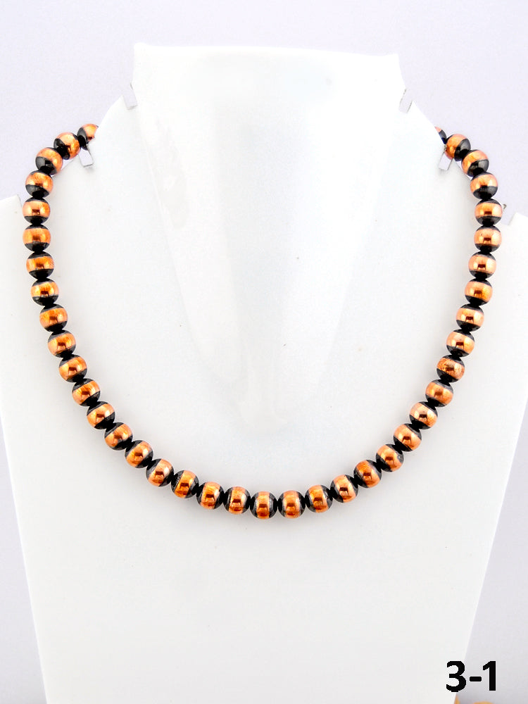 Southwest Handmade Copper Beaded Necklace 8mm