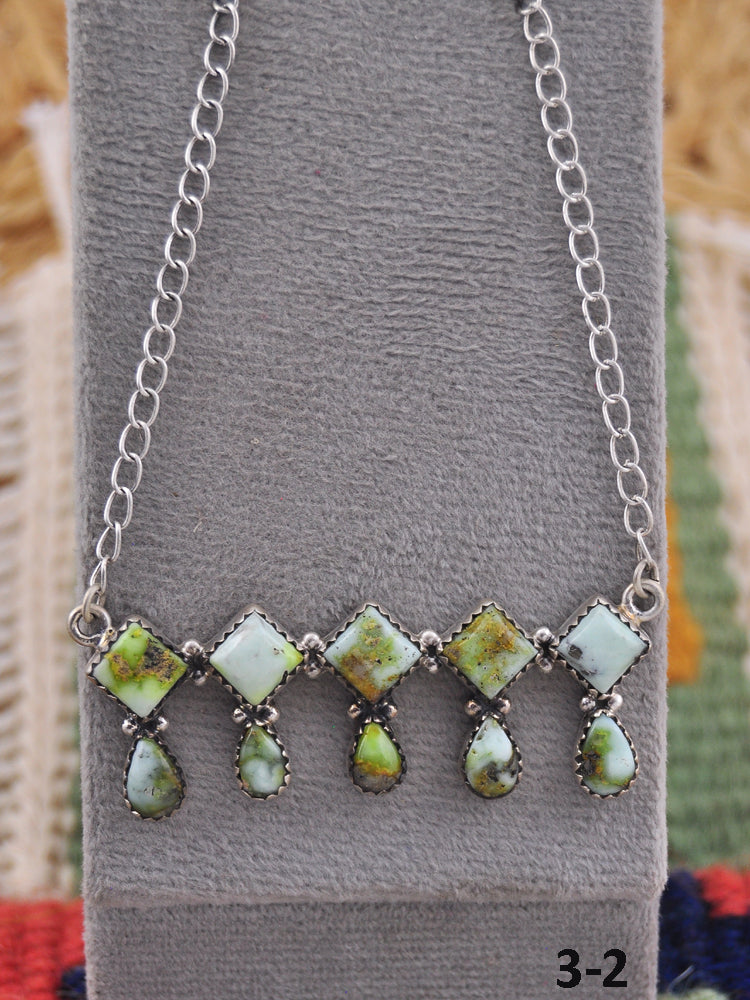Southwest Handmade Palomino & Sterling Silver Necklace