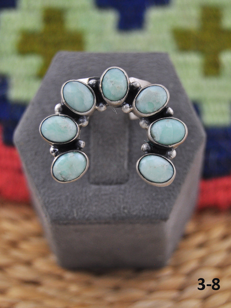 Southwest Made Paloma & Sterling Silver Naja Adjustable Ring