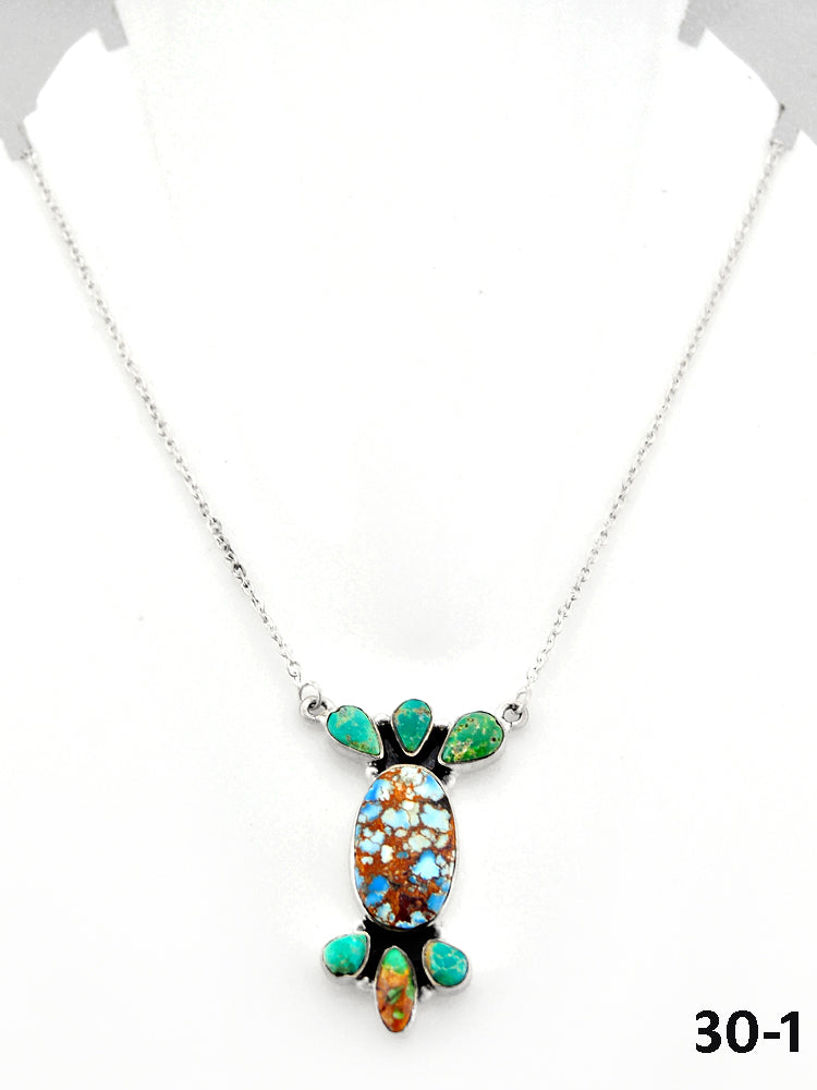 Southwest Made Multi Stone & Sterling Silver Necklace