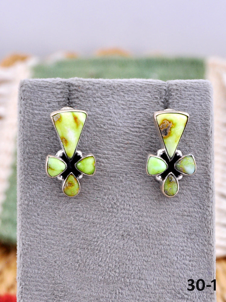 Southwest Made Palomino & Sterling Silver Post Earrings