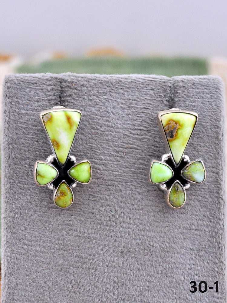 Southwest Made Palomino & Sterling Silver Post Earrings