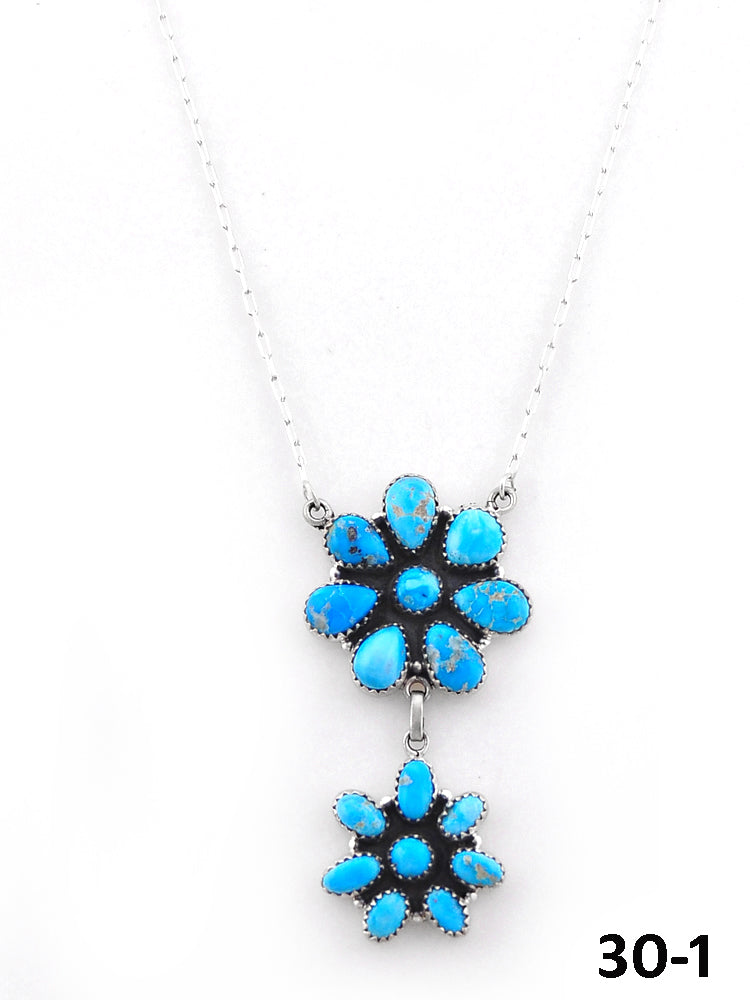 Southwest Handmade White Water & Sterling Silver Necklace