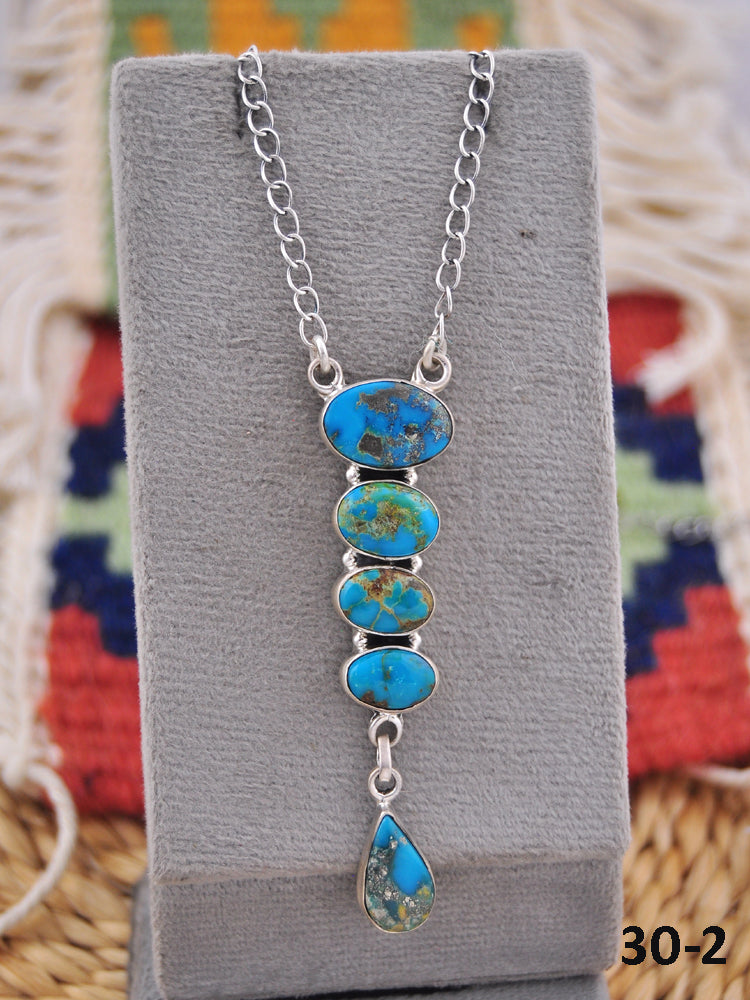 Southwest Made South Hill & Sterling Silver Necklace