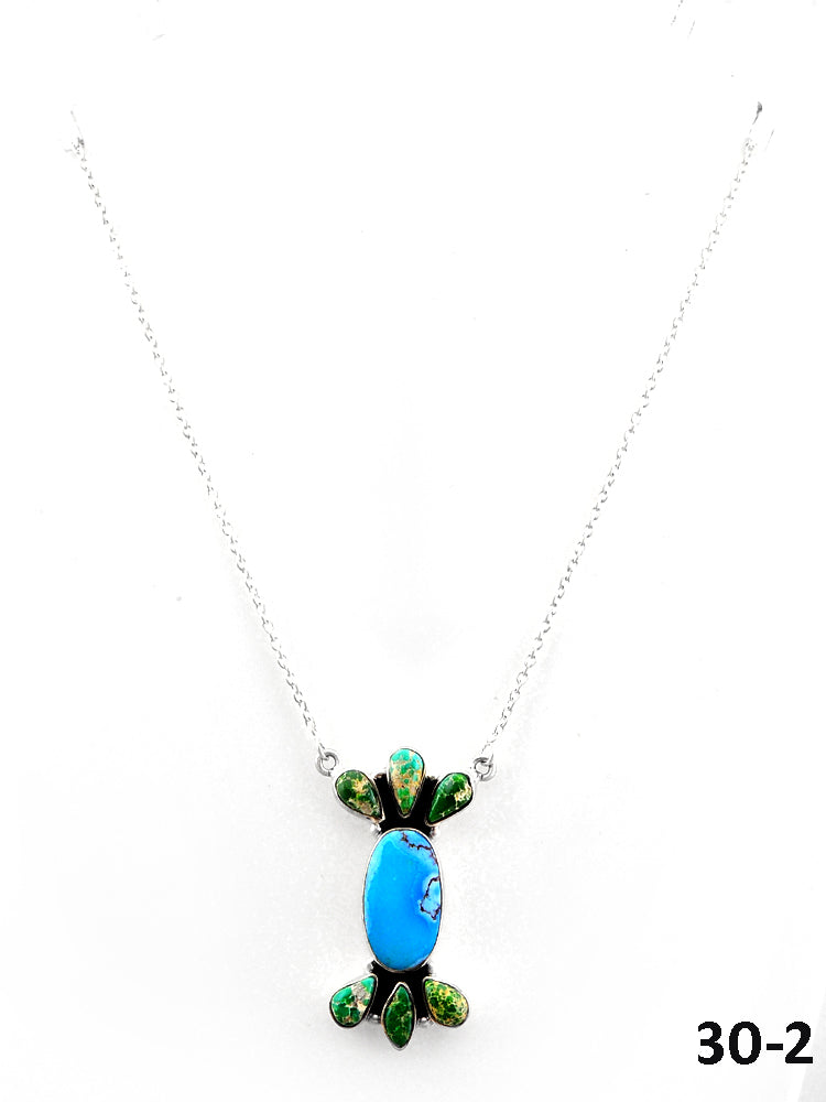 Southwest Made Multi Stone & Sterling Silver Necklace