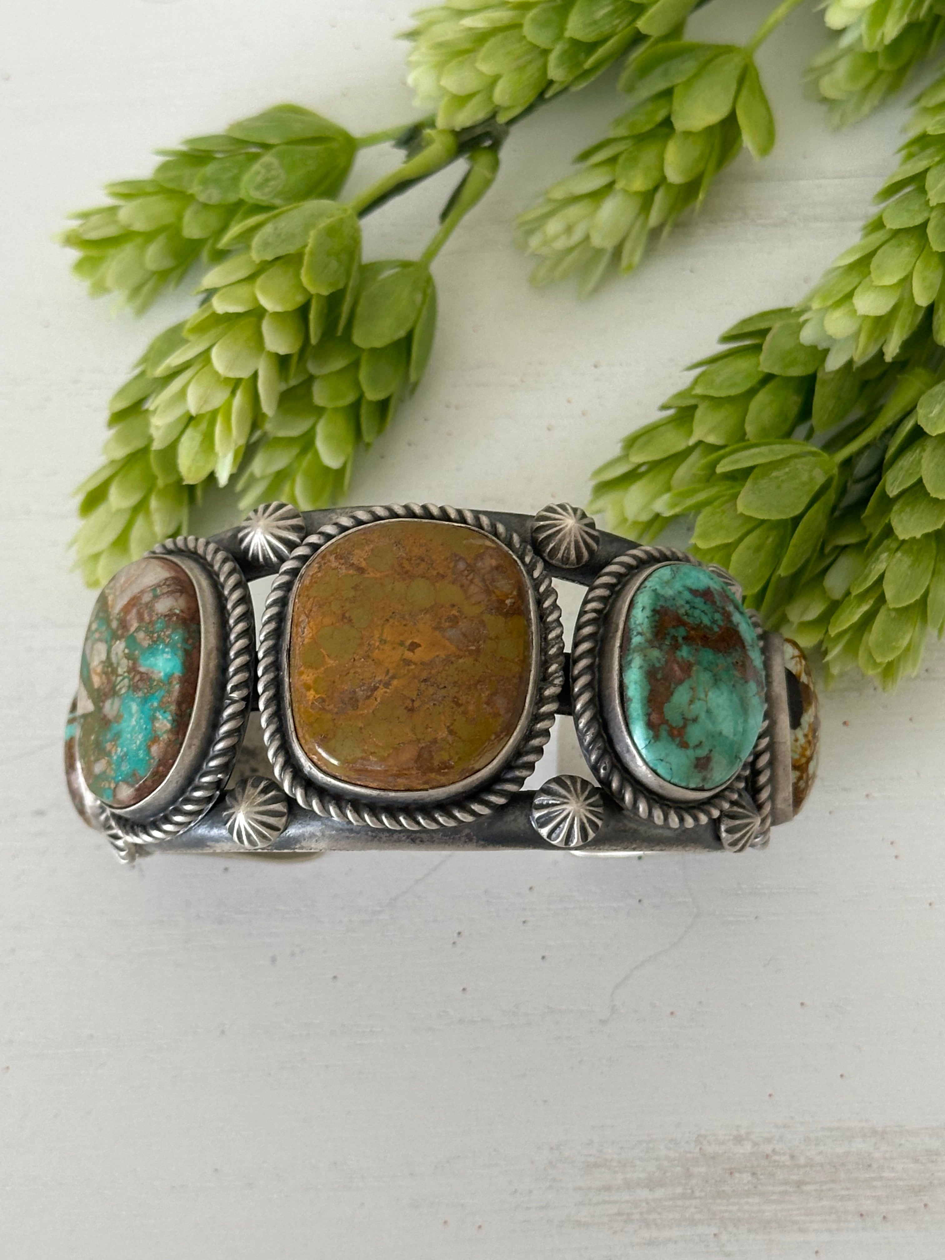 Ronald Tom Royston Turquoise & Sterling Silver Cuff Bracelet