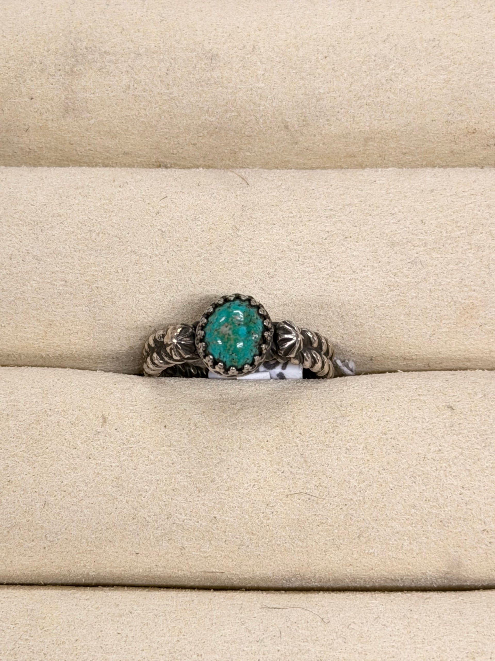 Navajo Made Sonoran Gold Turquoise & Sterling Silver Ring