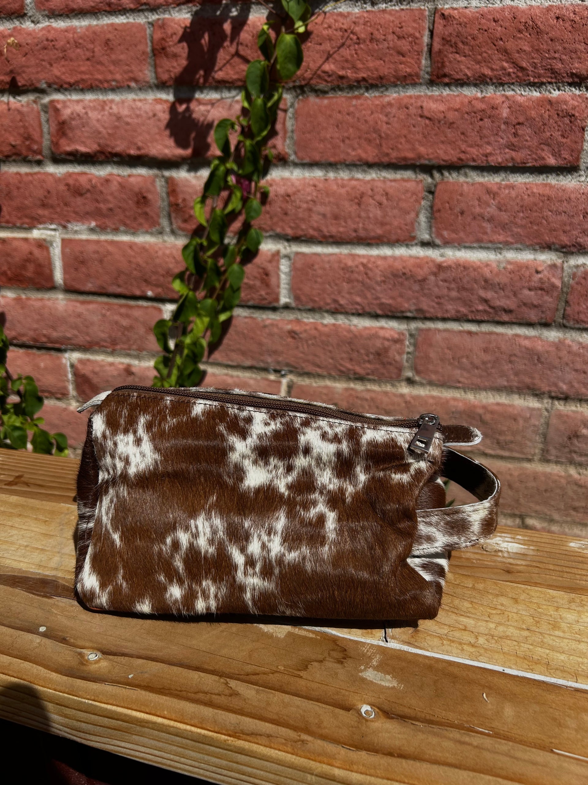 Genuine Leather & Cowhide Toiletry Bag