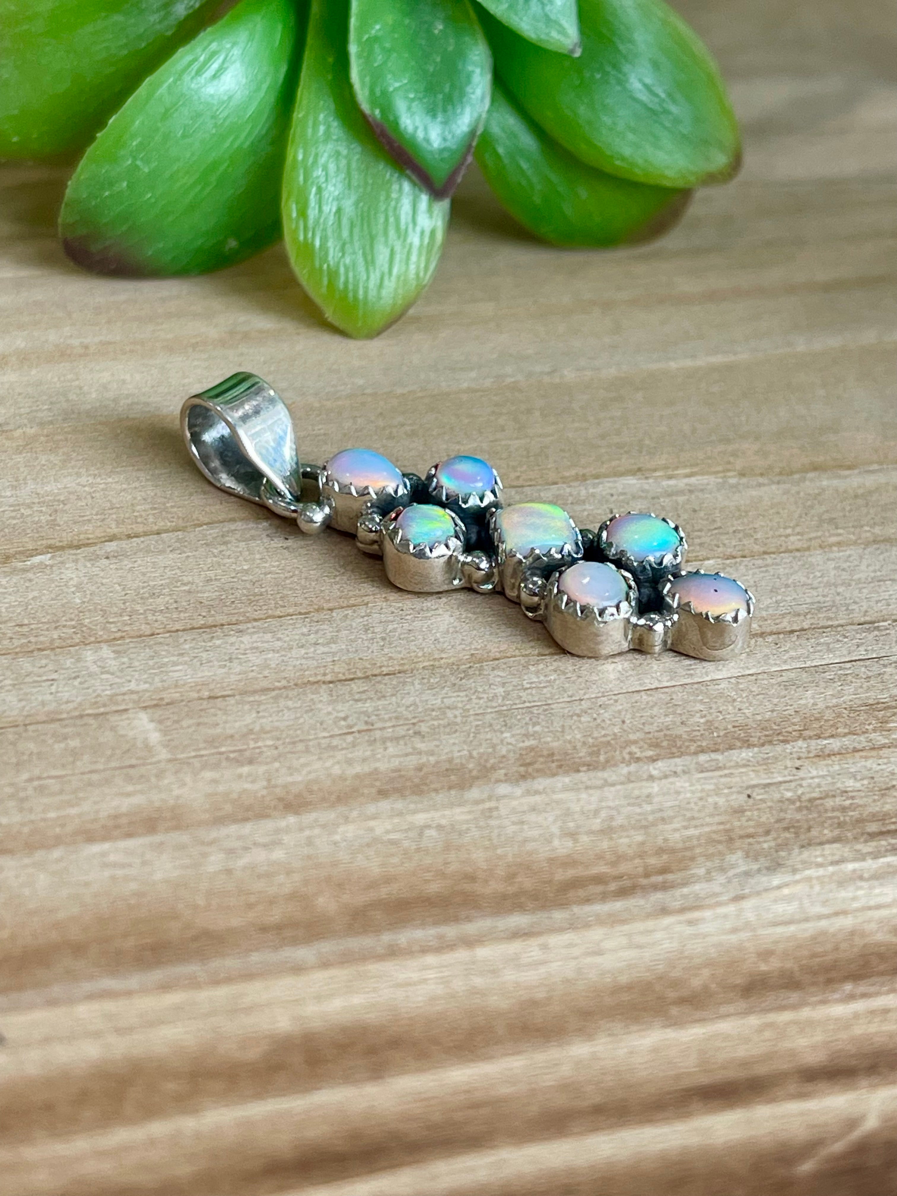 Southwest Handmade Opal & Sterling Silver Pendant