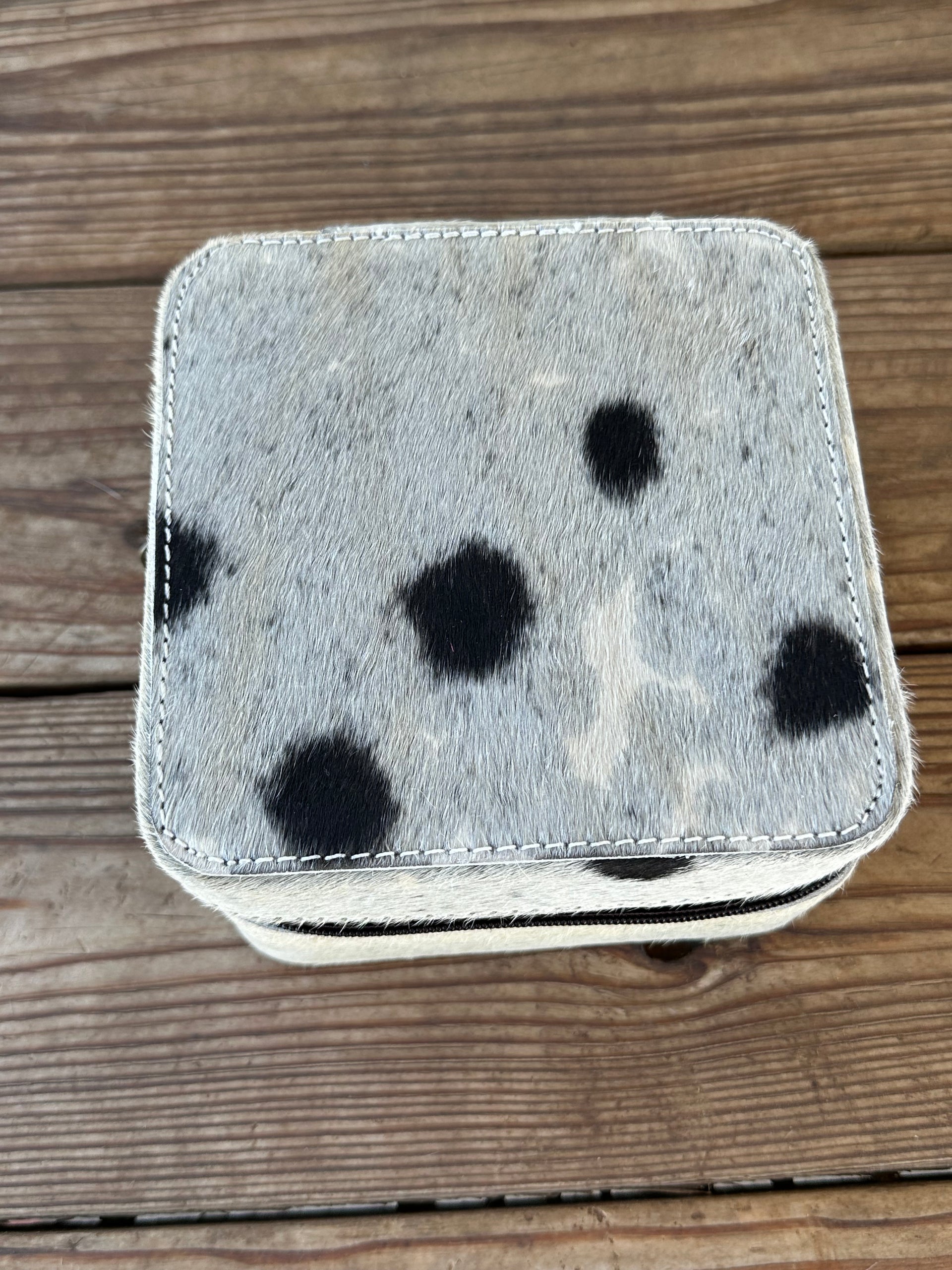 Genuine Leather Cowhide Jewelry Box