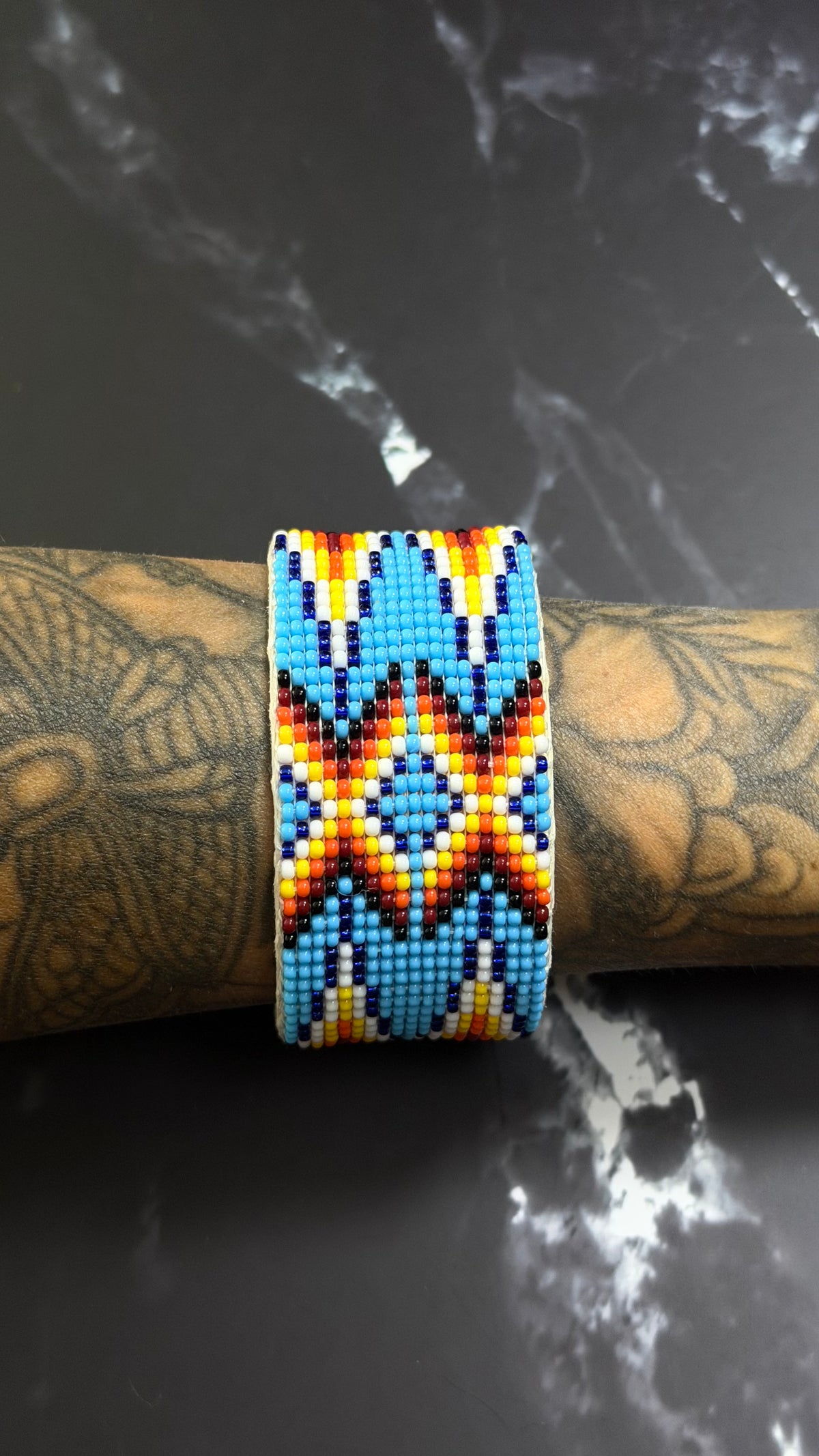 Navajo Made Beaded Cuff Bracelet