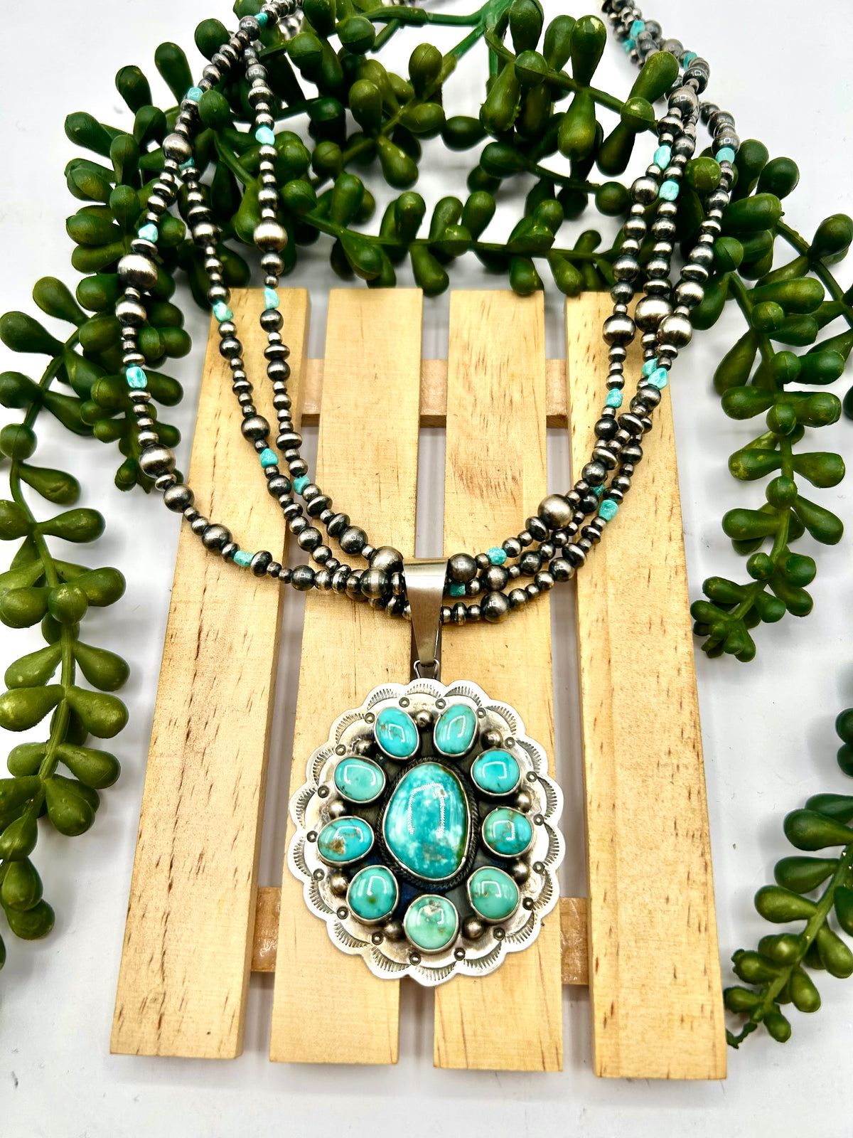 Danny Henio Royston Turquoise & Sterling Silver Necklace