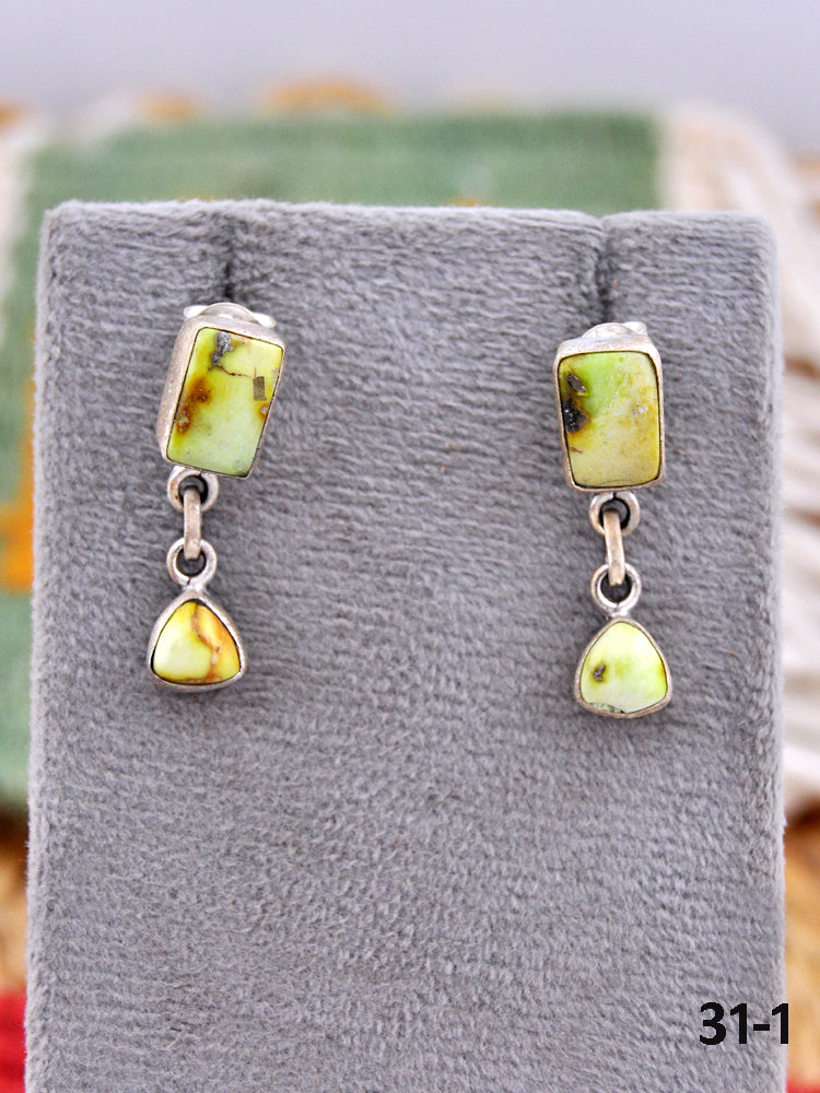 Southwest Made Palomino & Sterling Silver Post Earrings
