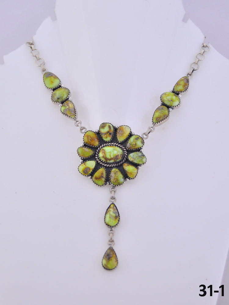Southwest Handmade Palomino & Sterling Silver Necklace