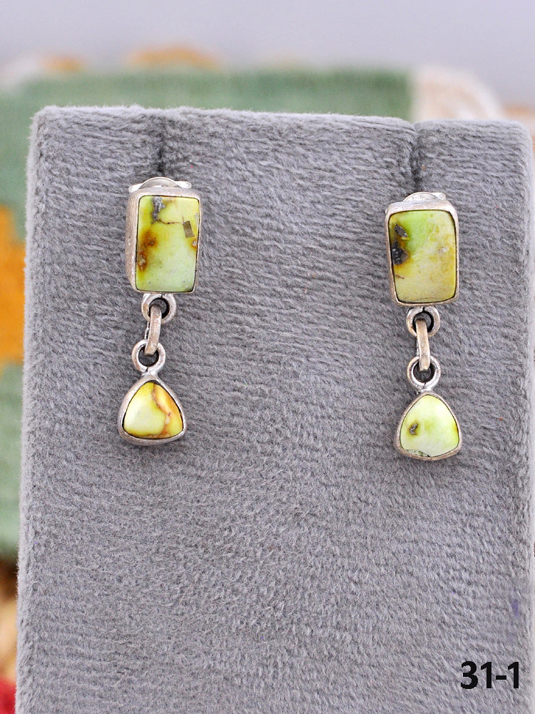 Southwest Made Palomino & Sterling Silver Post Earrings