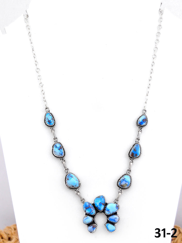 Southwest Handmade Golden Hills & Sterling Silver Necklace