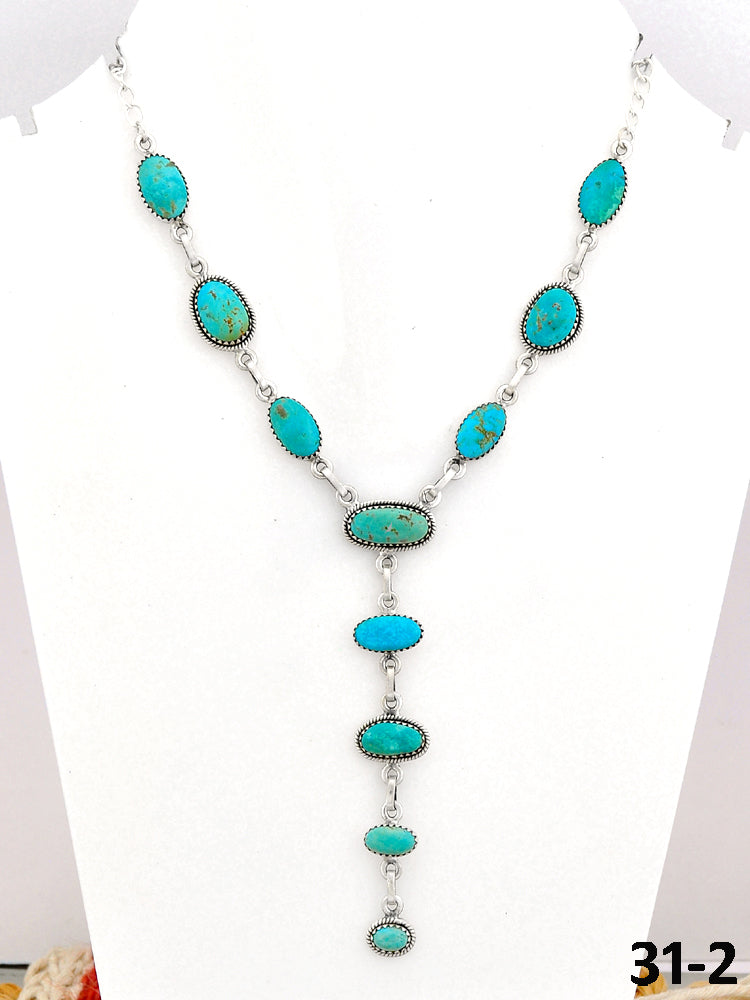 Southwest Made Santa Maria Turquoise & Sterling Silver Necklace