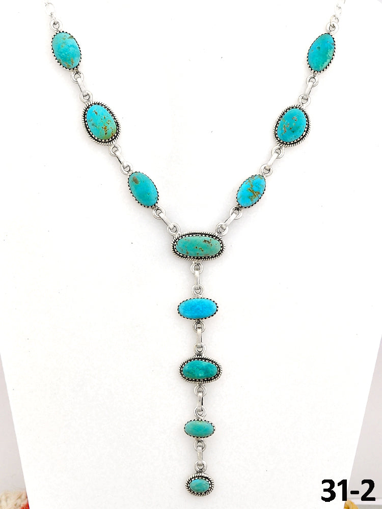 Southwest Made Santa Maria Turquoise & Sterling Silver Necklace