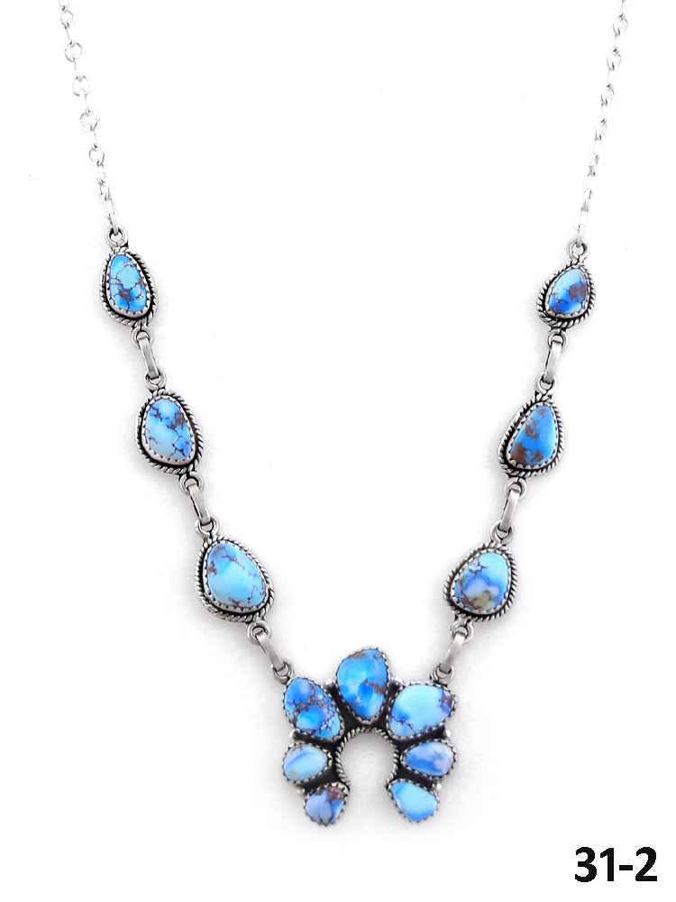 Southwest Handmade Golden Hills & Sterling Silver Necklace