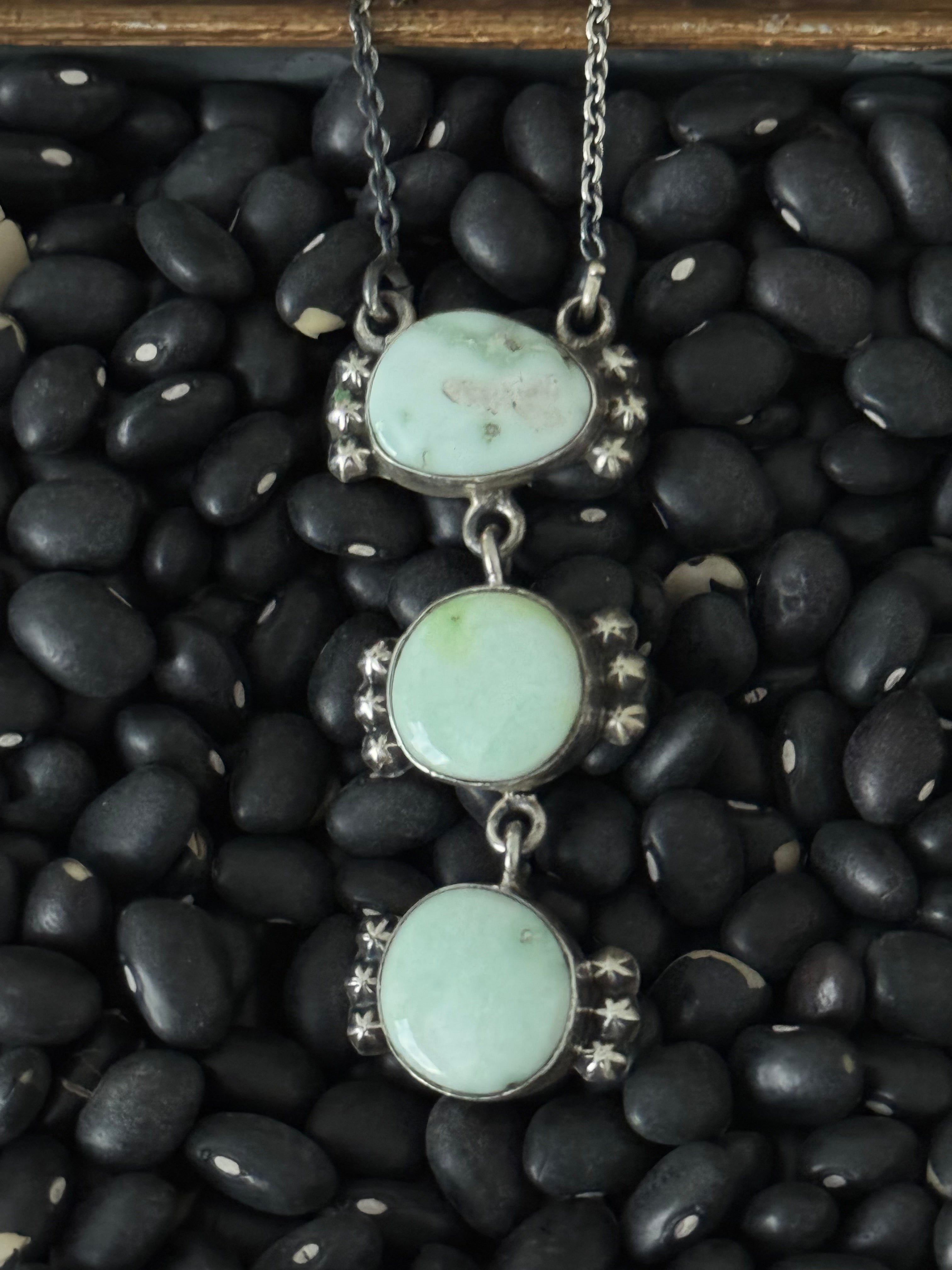 Southwest Paloma Variscite & Sterling Silver Necklace