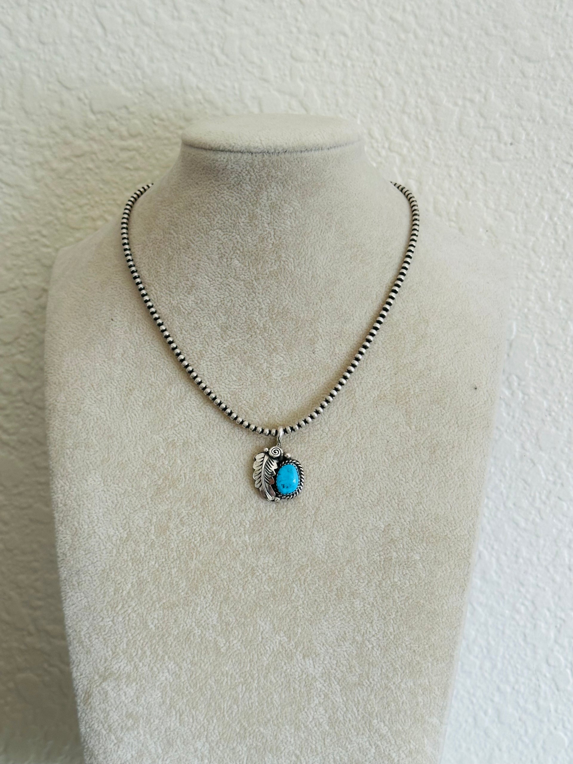 Julia Etsitty Kingman Turquoise & Sterling Silver Pendants