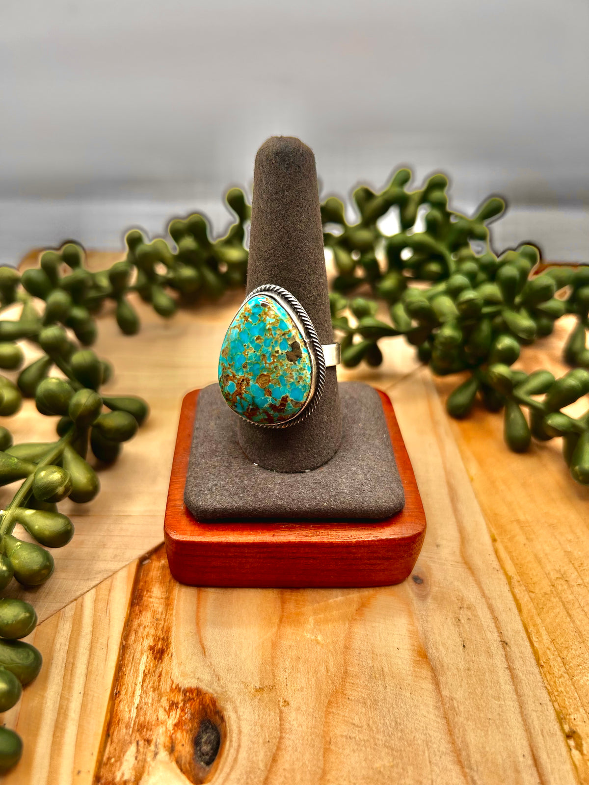 Scott Skeets Royston Turquoise  & Sterling Silver Adjustable Ring