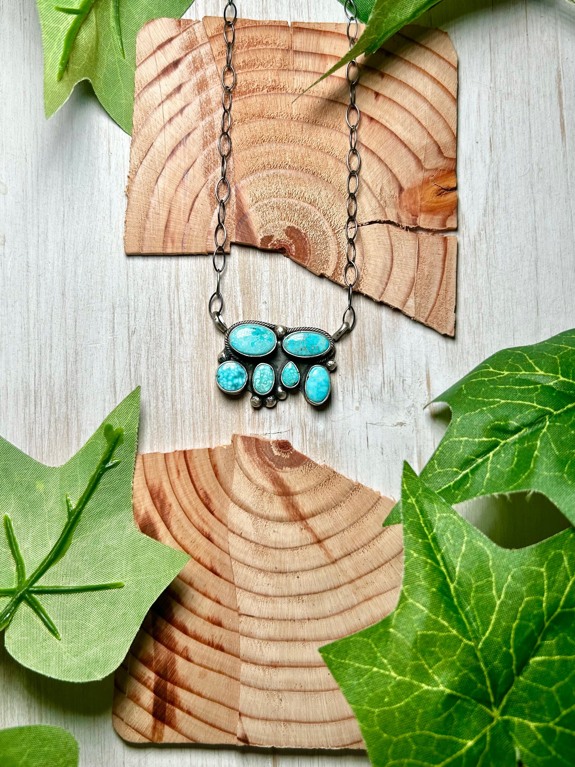 Talia Benally White Water Turquoise & Sterling Silver Necklace