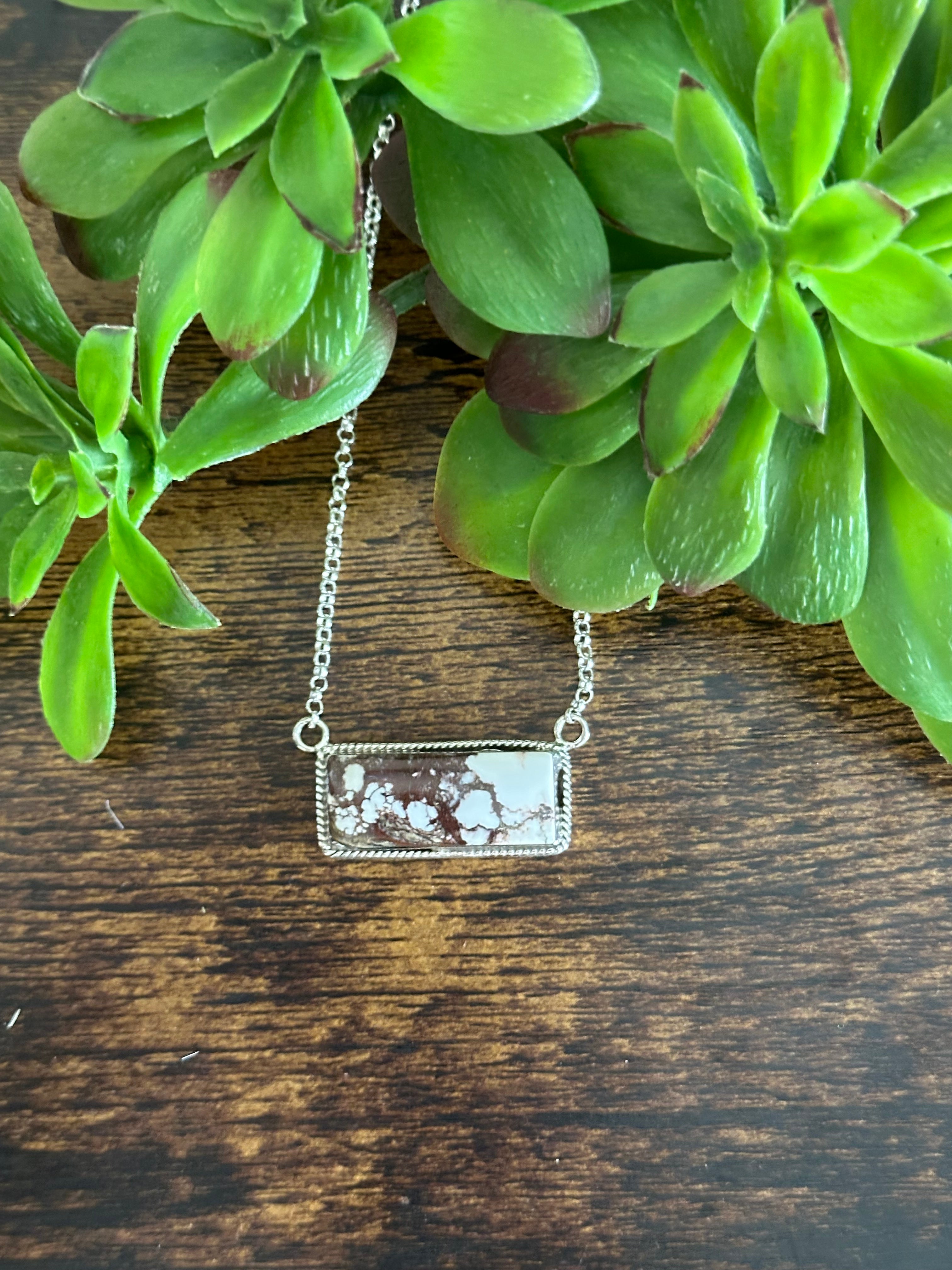 Southwest Made Wild Horse & Sterling Silver Necklace