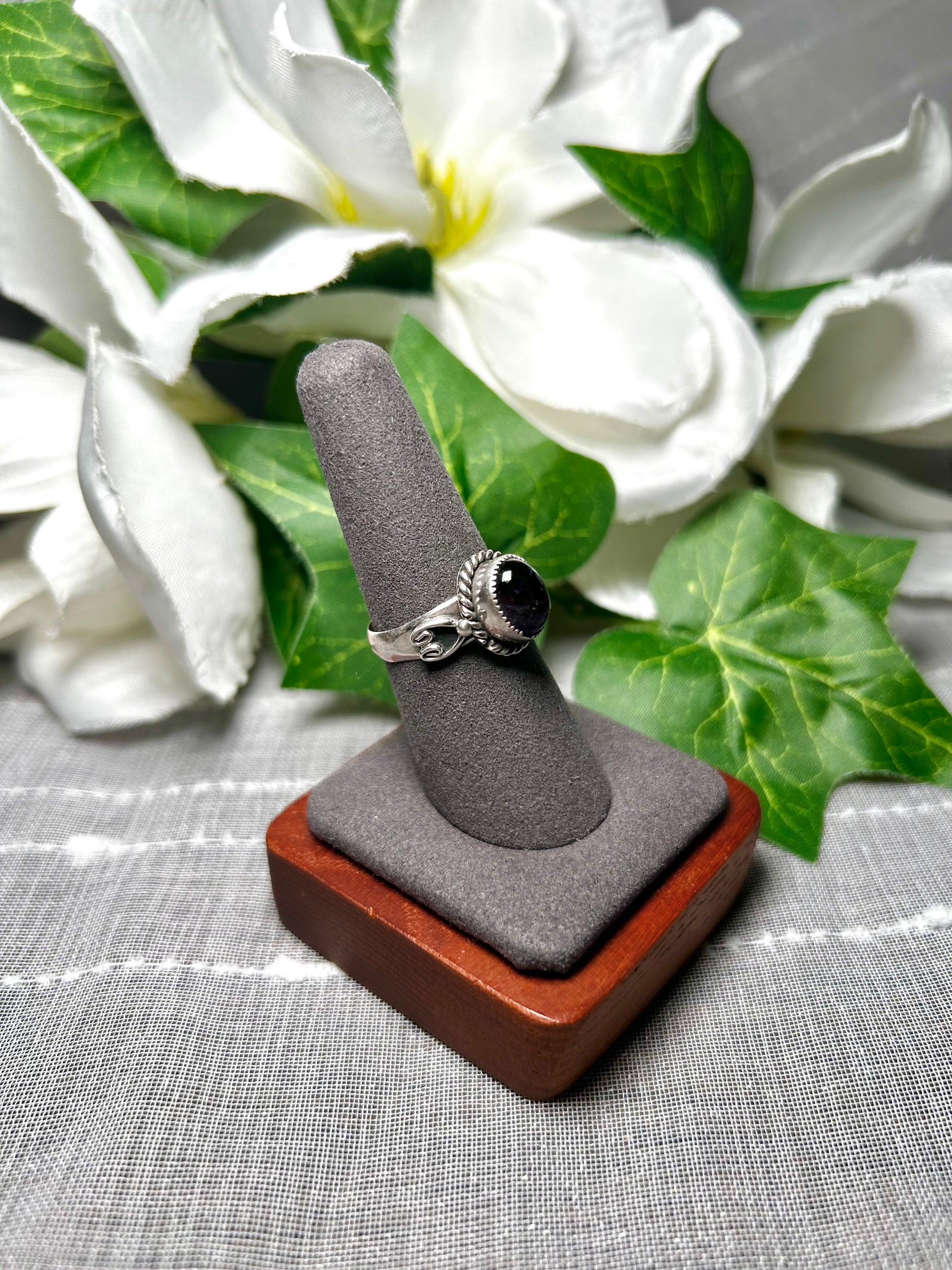 Navajo Made Amythst & Sterling Silver Ring