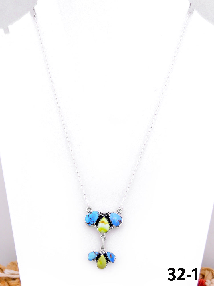 Southwest Handmade Palomino with Golden Hills & Sterling Silver Necklace