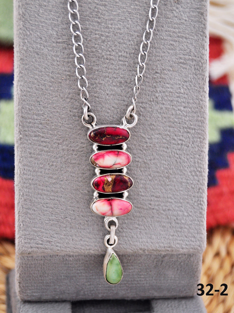 Southwest Made Multi Stone & Sterling Silver Necklace
