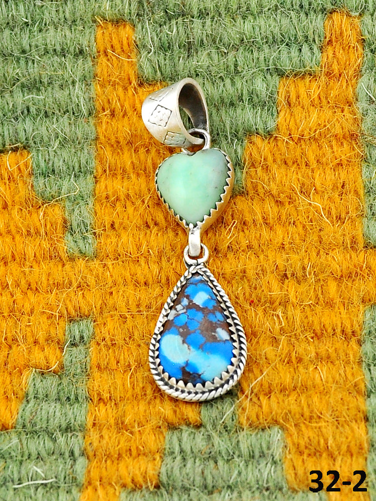 Southwest Made Paloma with Golden Hill’s Turquoise & Sterling Silver Pendant