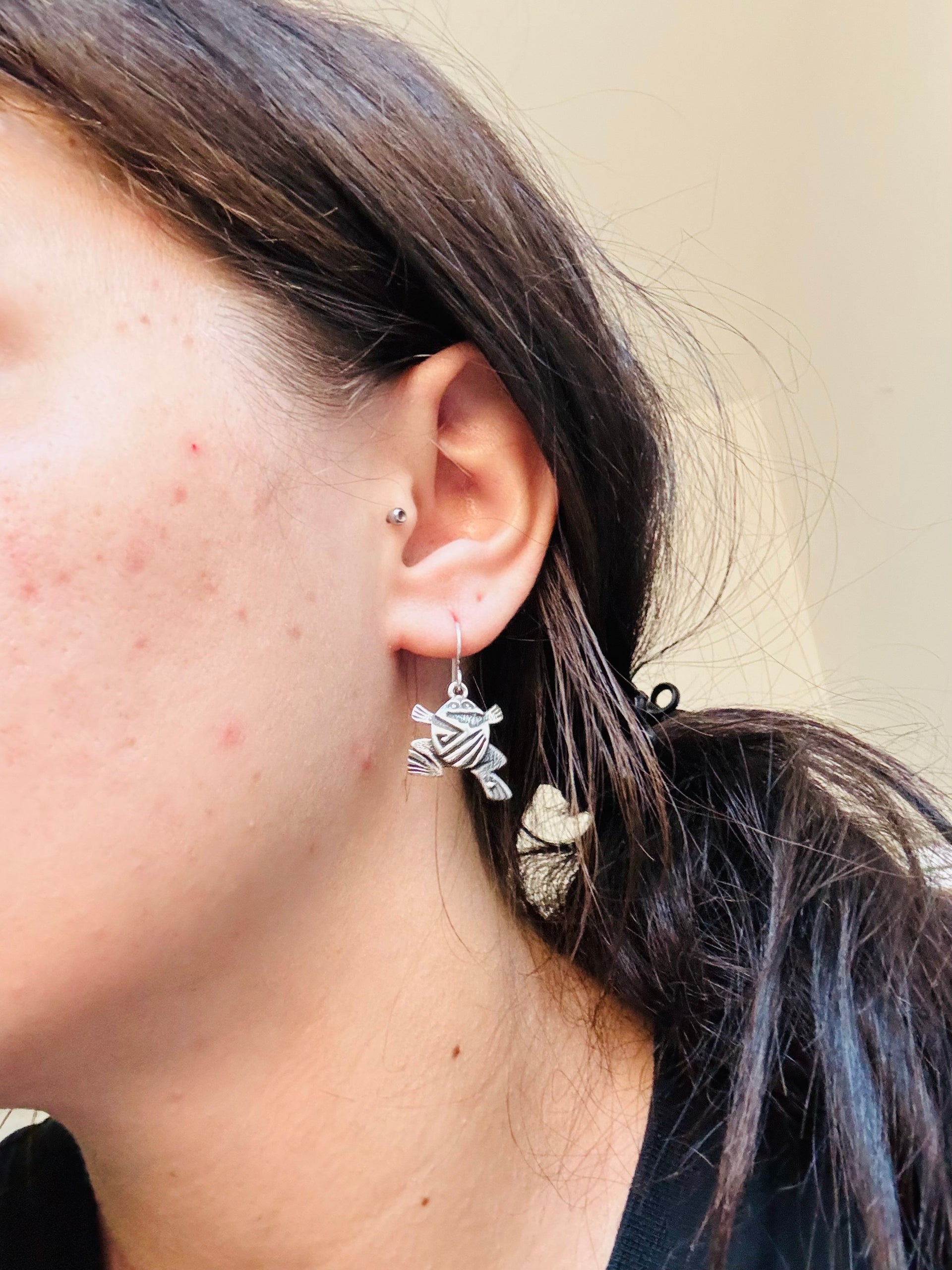 Navajo Made Sterling Silver Dangle Earrings