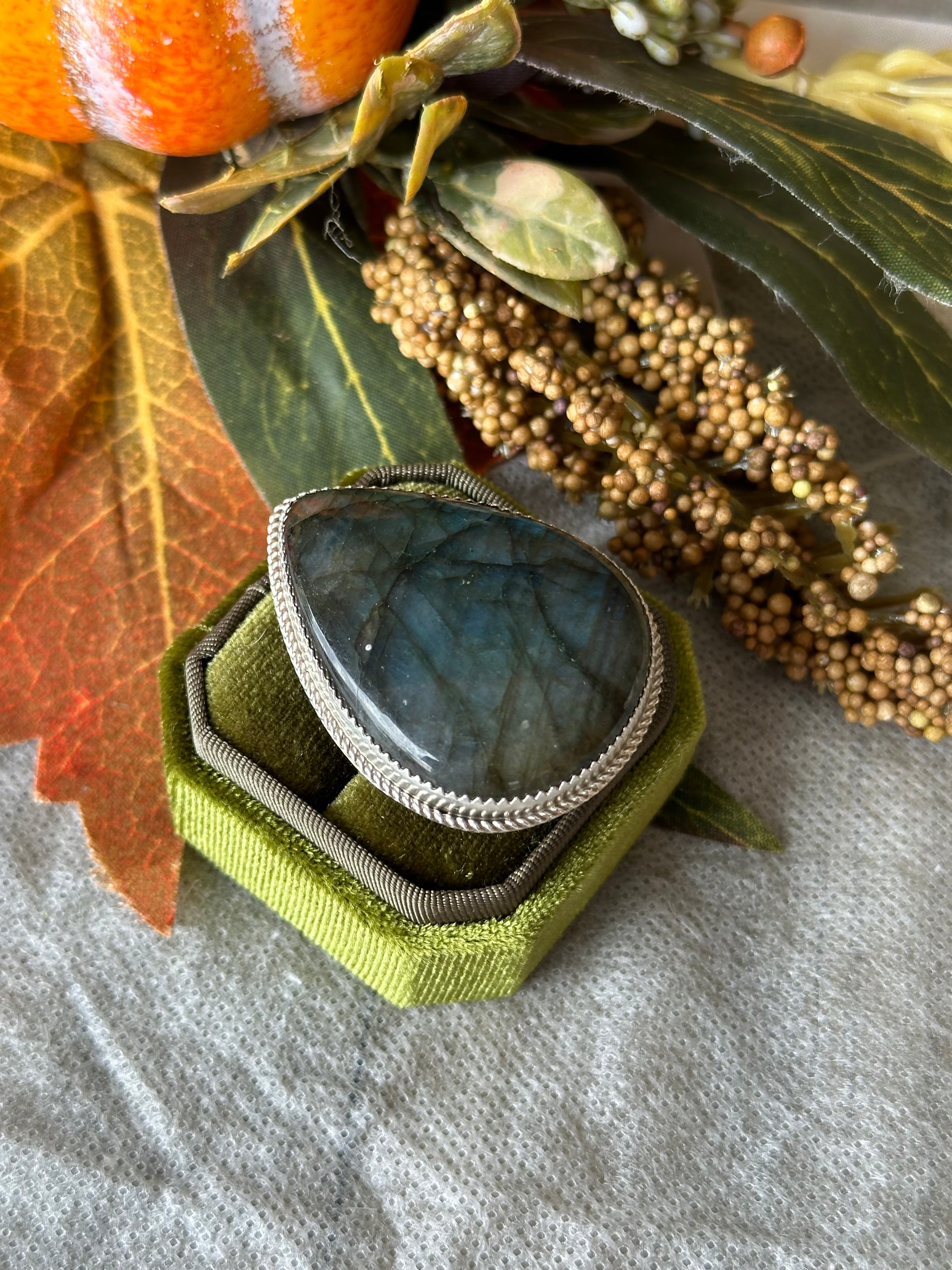 Reda Galvan Labradorite & Sterling Silver Ring Size 7.5