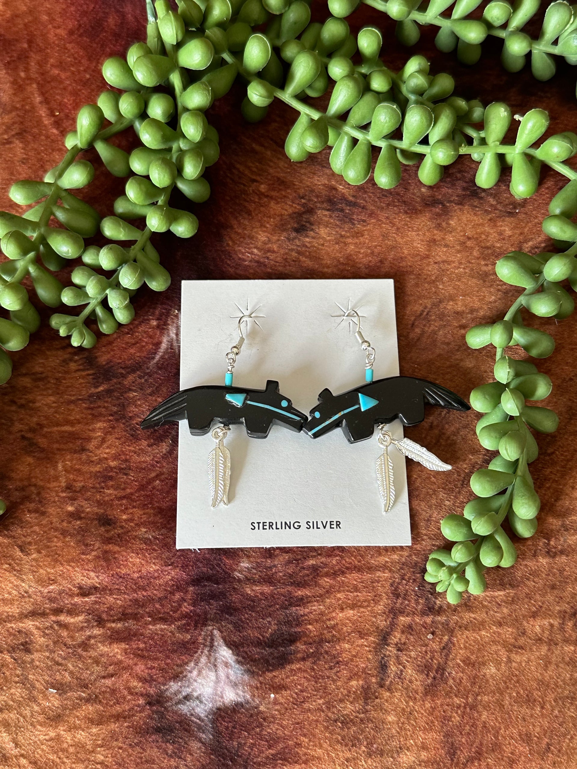 Ben Livingston Multi Stone & Sterling Silver Fetish Earrings